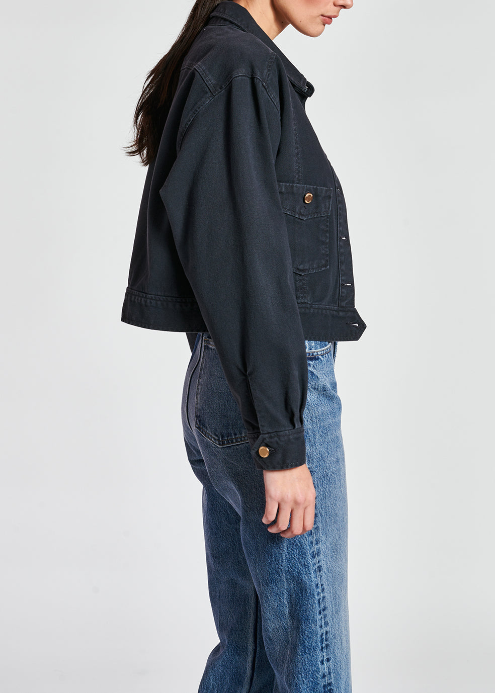 Black denim jacket RE—SSENTIEL | Essentiel second hand