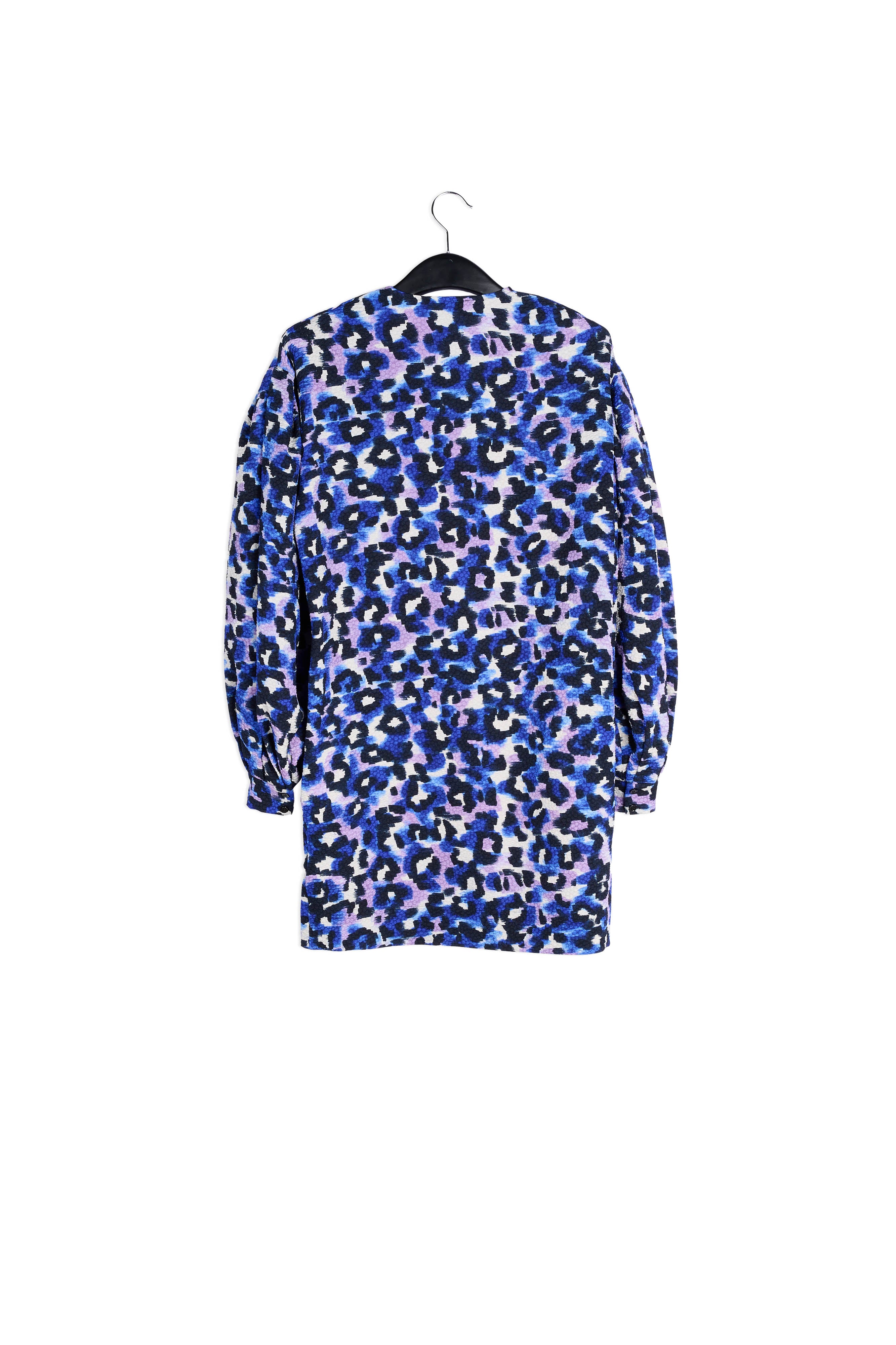 Blue and lilac leopard print mini dress RE—SSENTIEL | Essentiel second hand