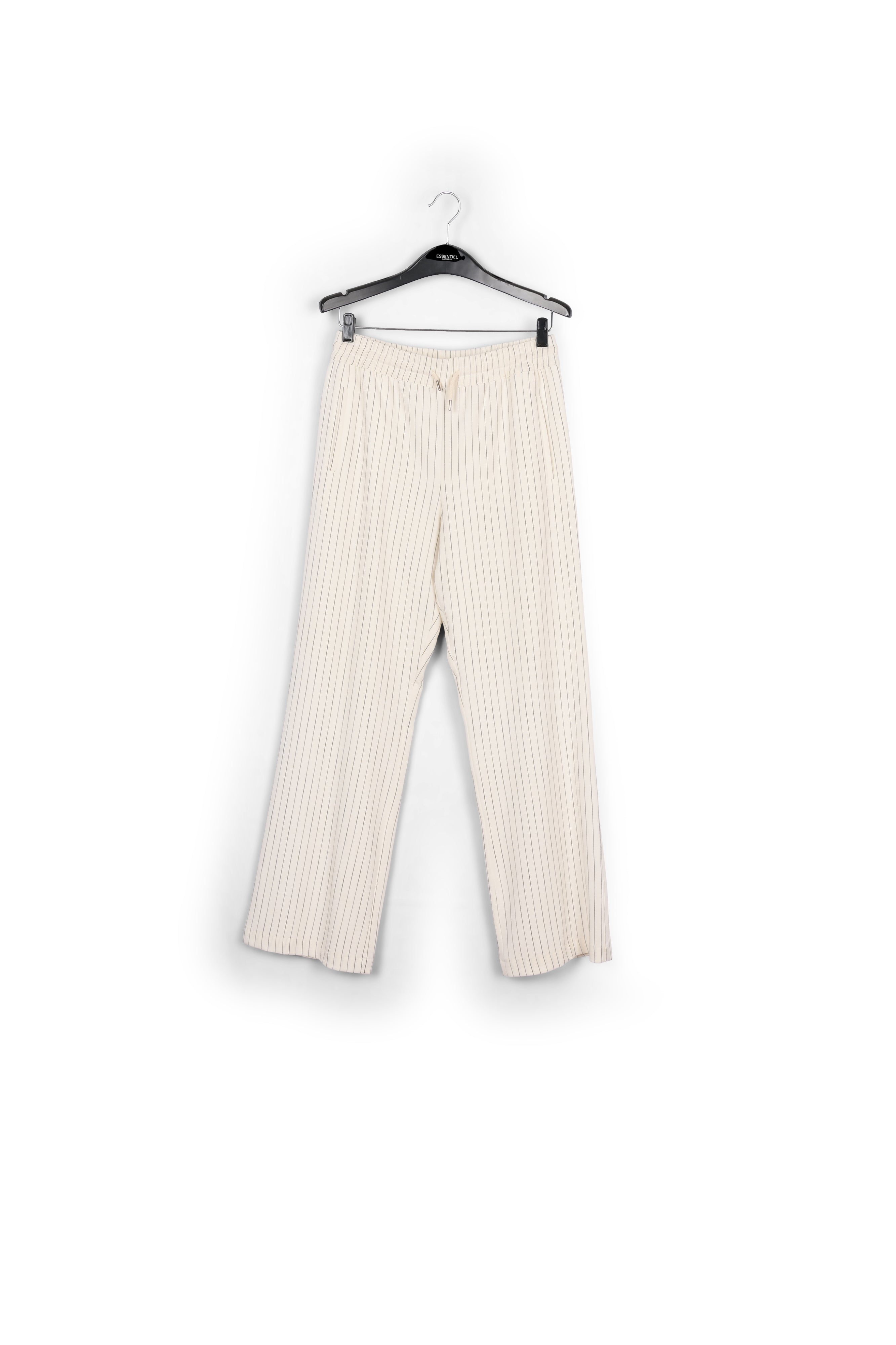 Pantalon blanc cassé à fines rayures RE—SSENTIEL | Essentiel second hand