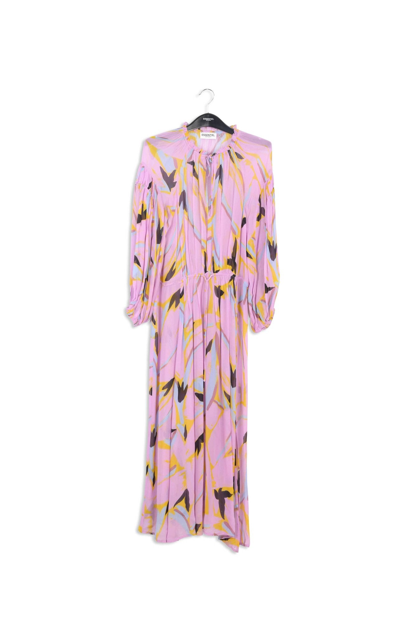 Lilac abstract-print loose-fit maxi dress RE—SSENTIEL | Essentiel second hand