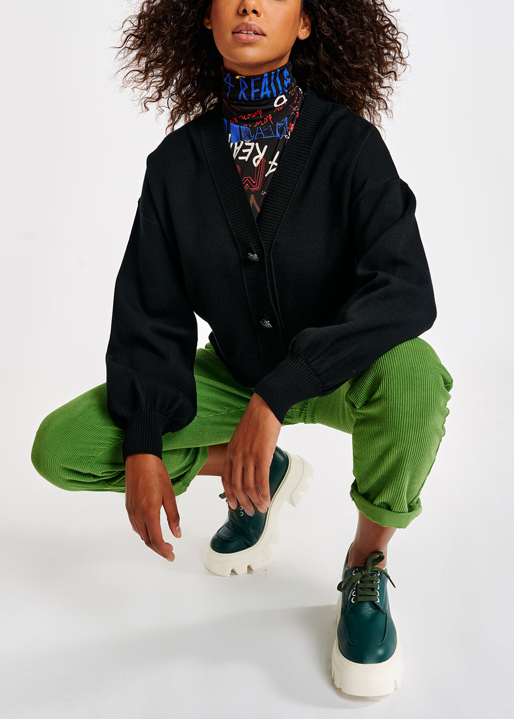 Top met rolkraag en tekst RE—SSENTIEL | Essentiel second hand