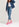 Donkerblauw geperforeerd oversized jeansvest Faume - seconde main