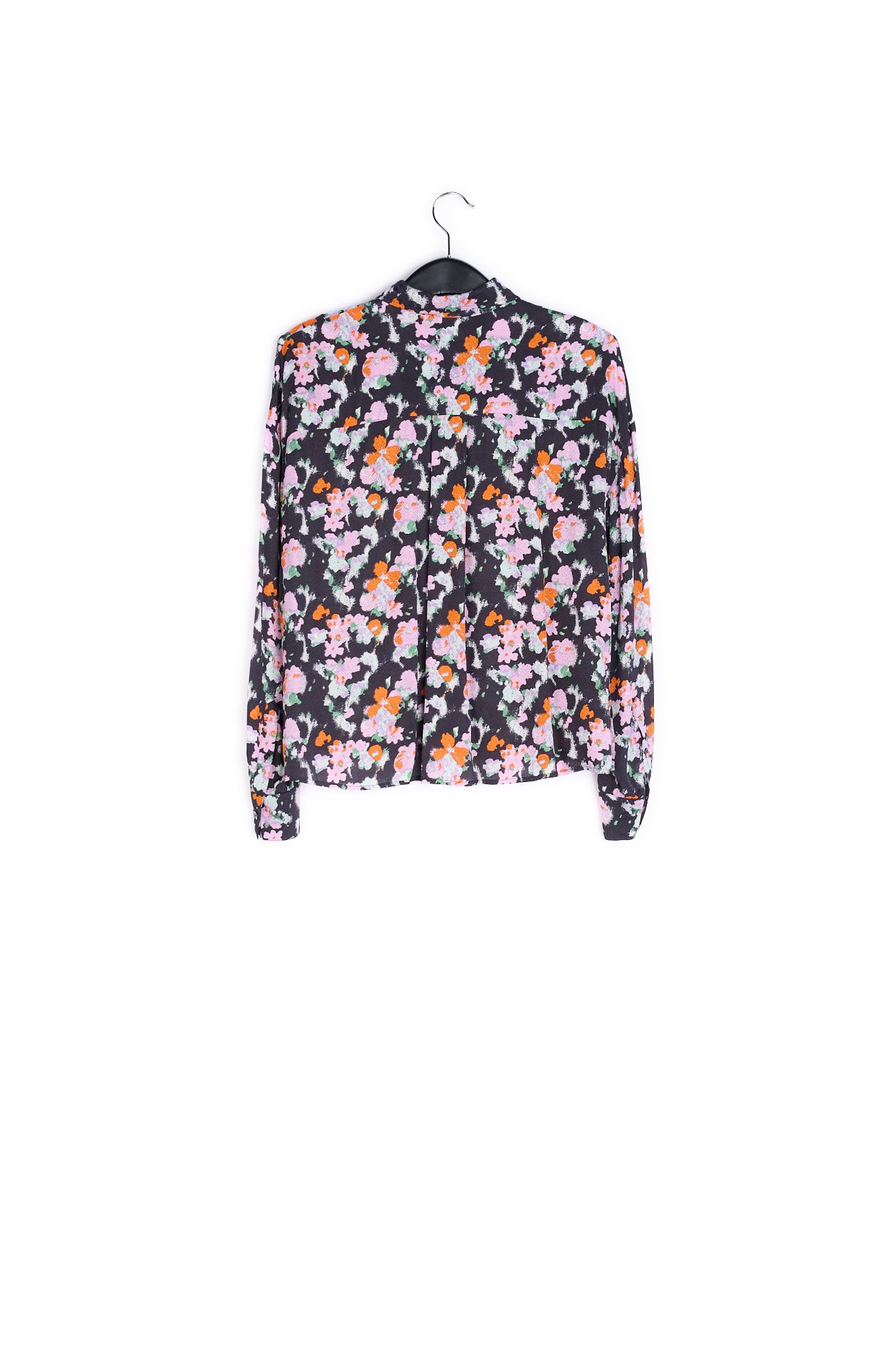 Dark blue loose-fit floral shirt RE—SSENTIEL | Essentiel second hand