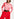 Red and pink tie-dye sweater Faume - seconde main
