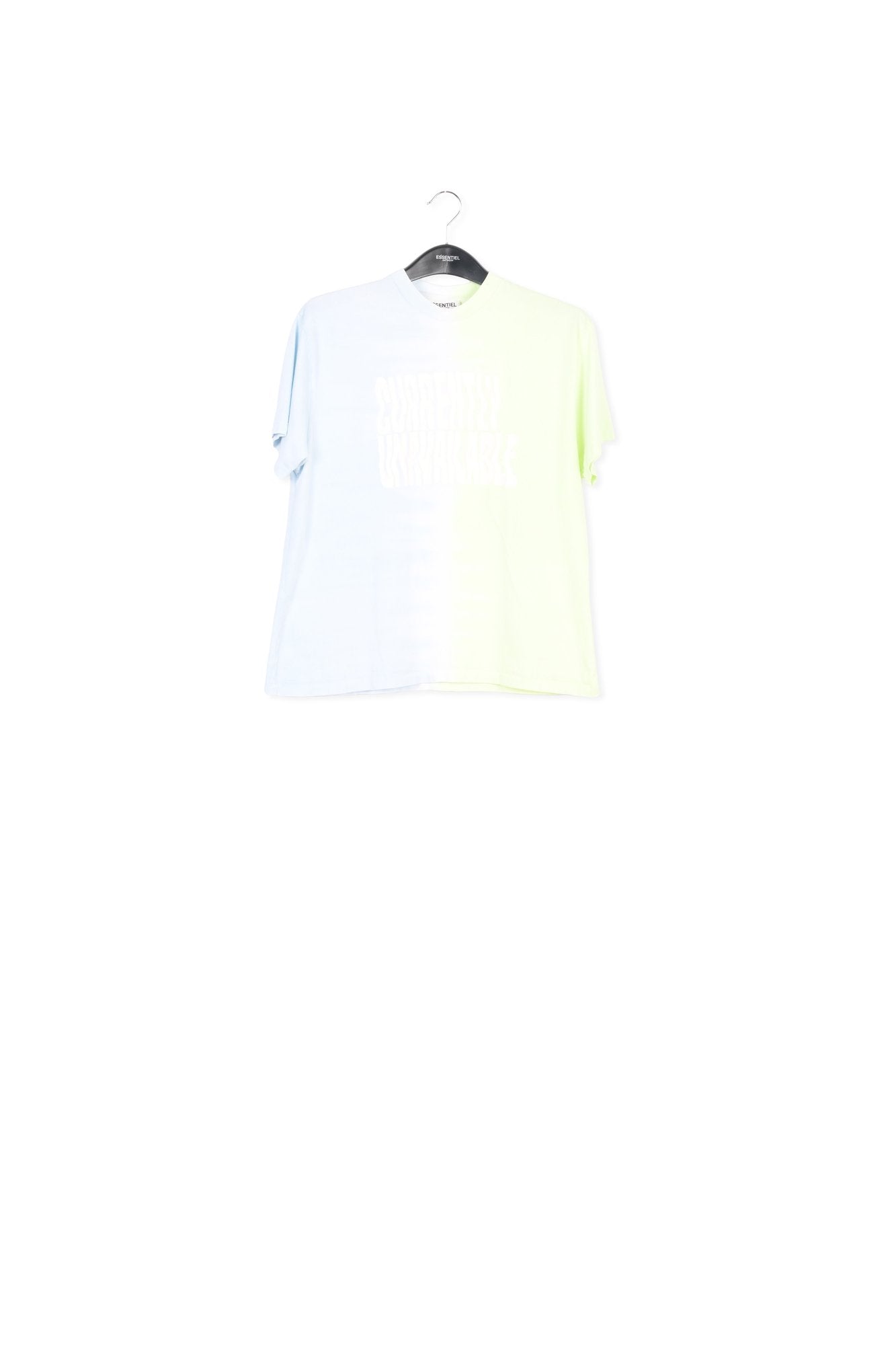 Light blue and light green tie-dyed cotton-jersey t-shirt RE—SSENTIEL | Essentiel second hand