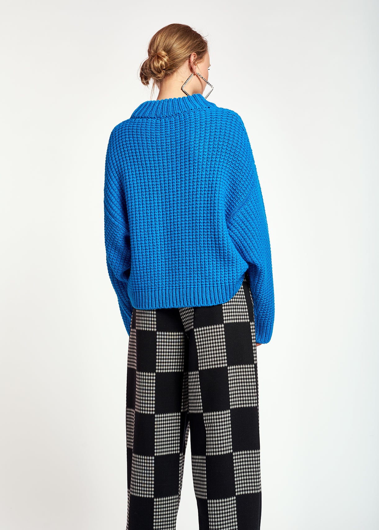 Pull carré en tricot turquoise RE—SSENTIEL | Essentiel second hand