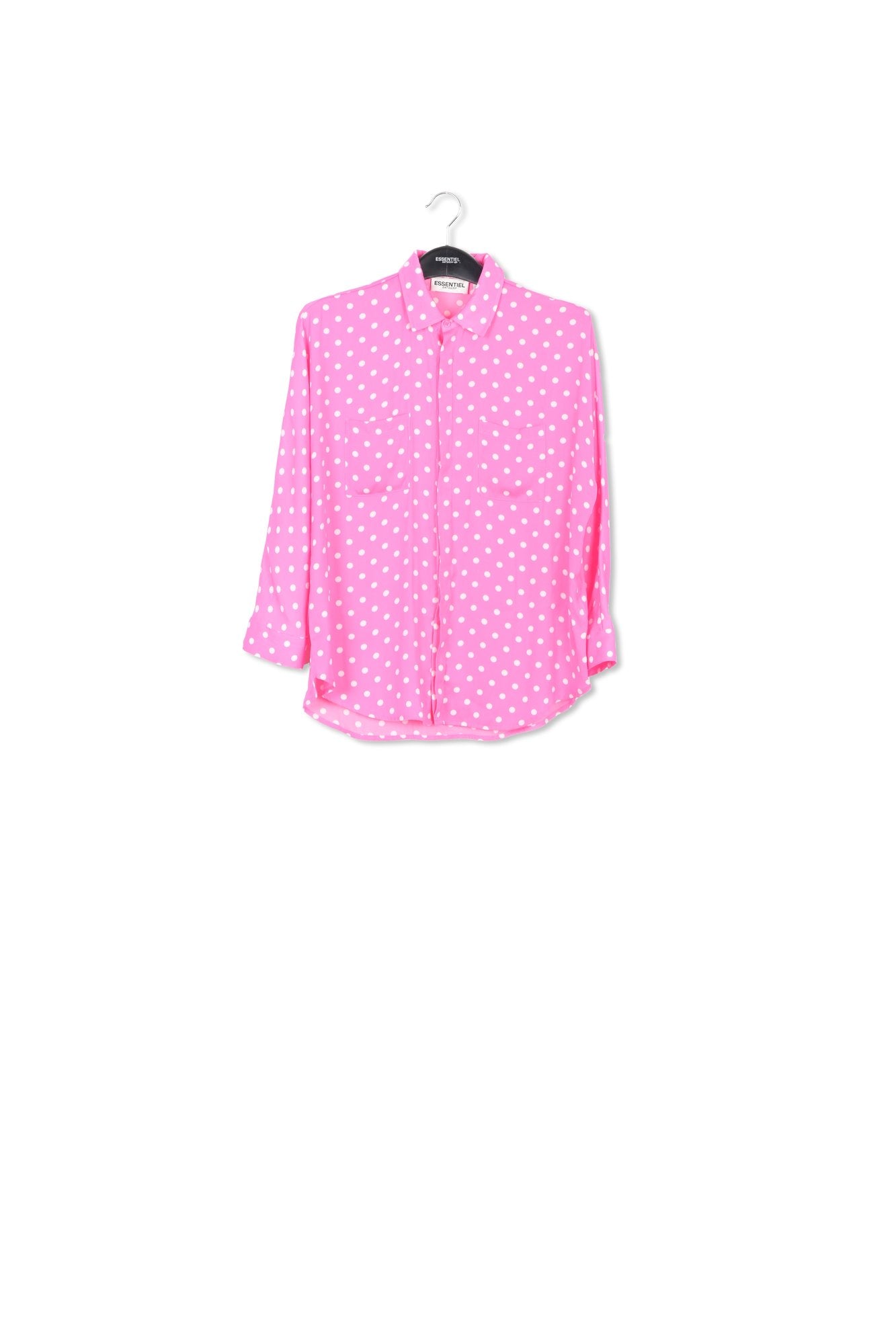 Neonroze hemd met stippen RE—SSENTIEL | Essentiel second hand
