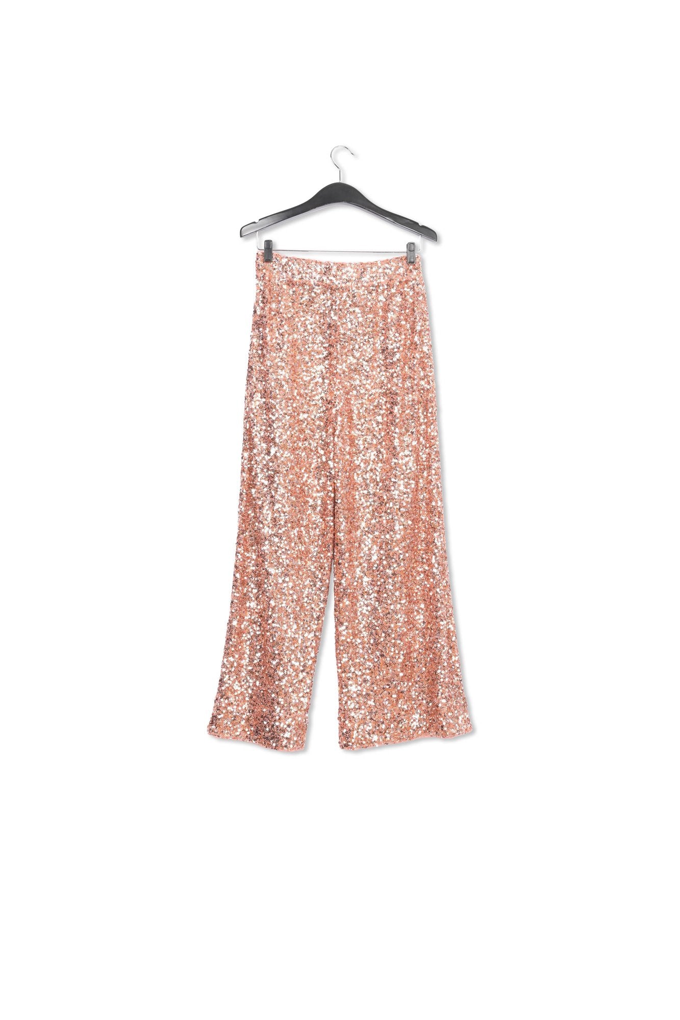 Orange sequin-embellished wide-leg pants RE—SSENTIEL | Essentiel second hand
