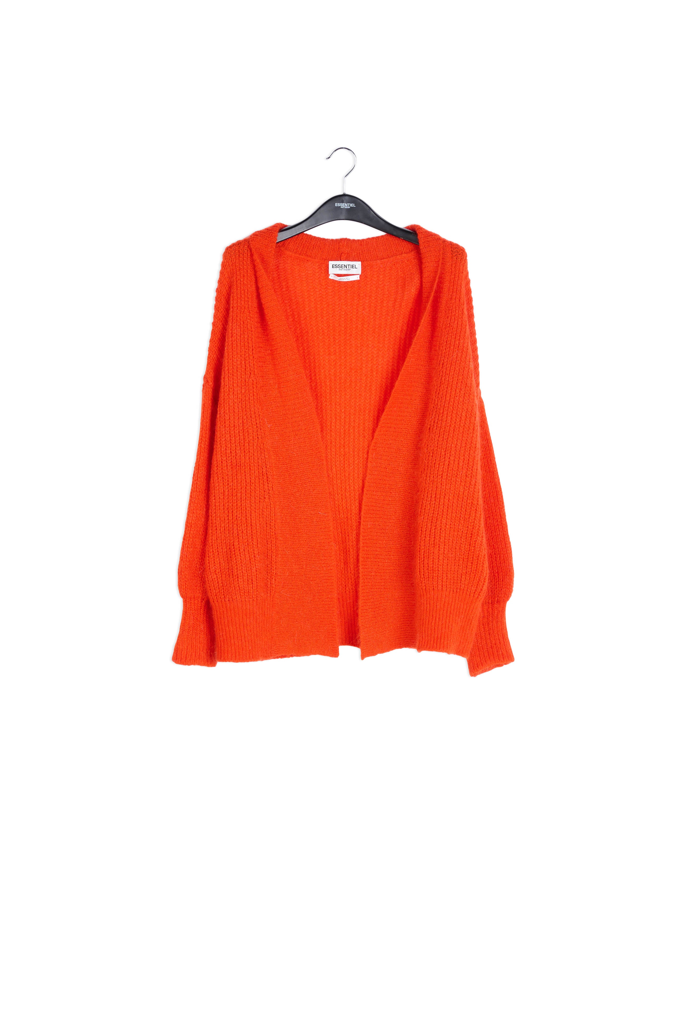 Cardigan orange à col replié RE—SSENTIEL | Essentiel second hand