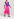 Neon pink polka dot midi skirt Faume - seconde main