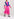 Neon pink polka dot midi skirt Faume - seconde main