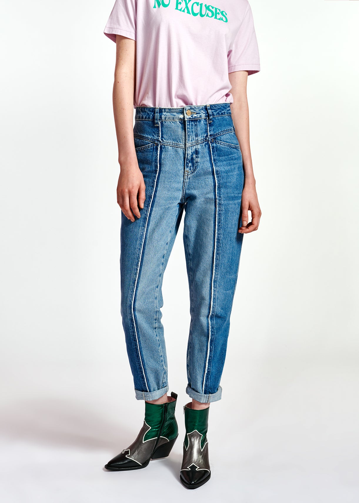 Jean boyfriend bicolore effiloché RE—SSENTIEL | Essentiel second hand