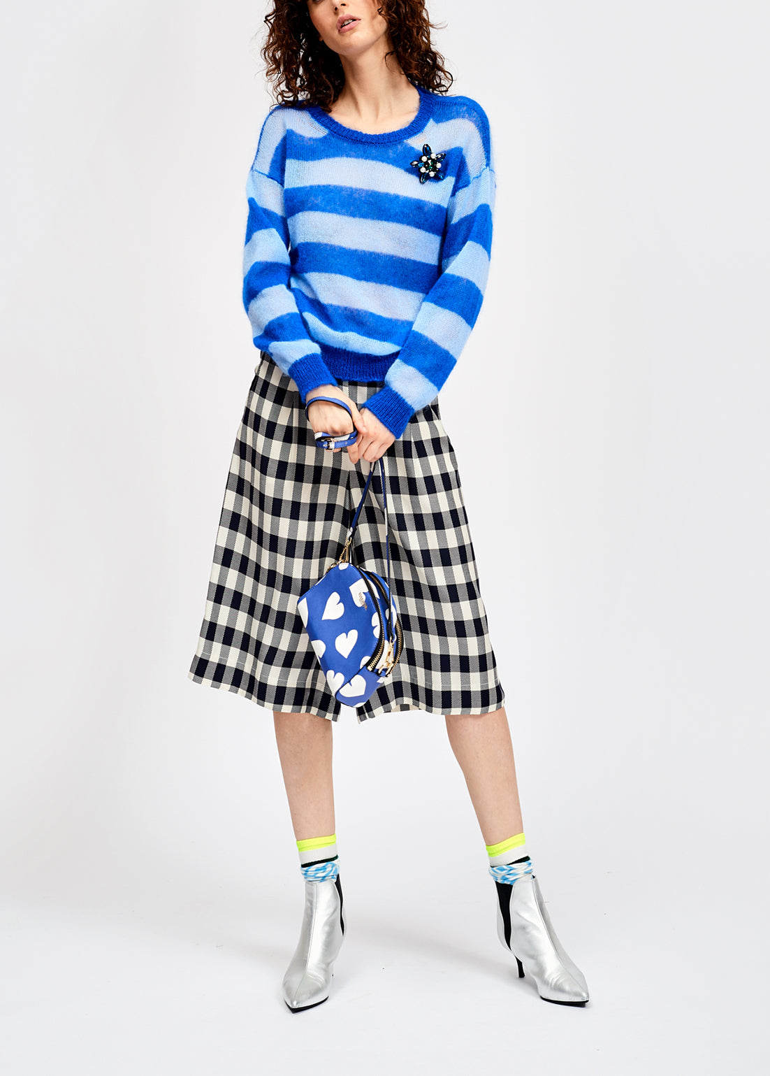 Blue striped light knit sweater RE—SSENTIEL | Essentiel second hand