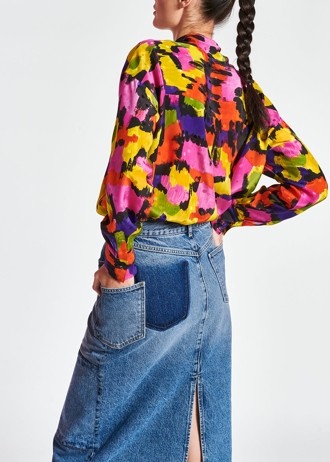 Zimpala blue denim skirt RE—SSENTIEL | Essentiel second hand