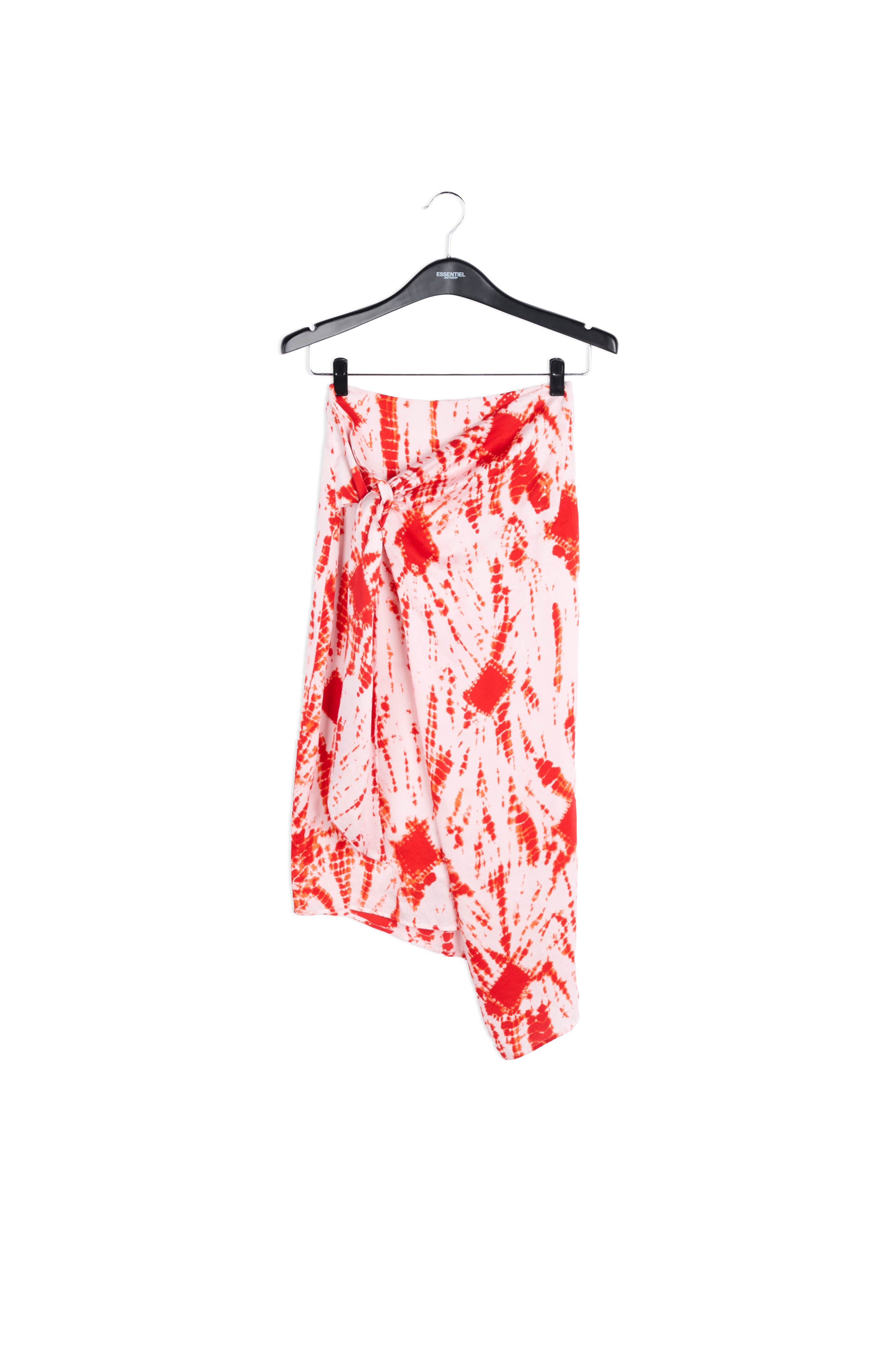 Off-white and green tie-dyed silk midi skirt RE—SSENTIEL | Essentiel second hand