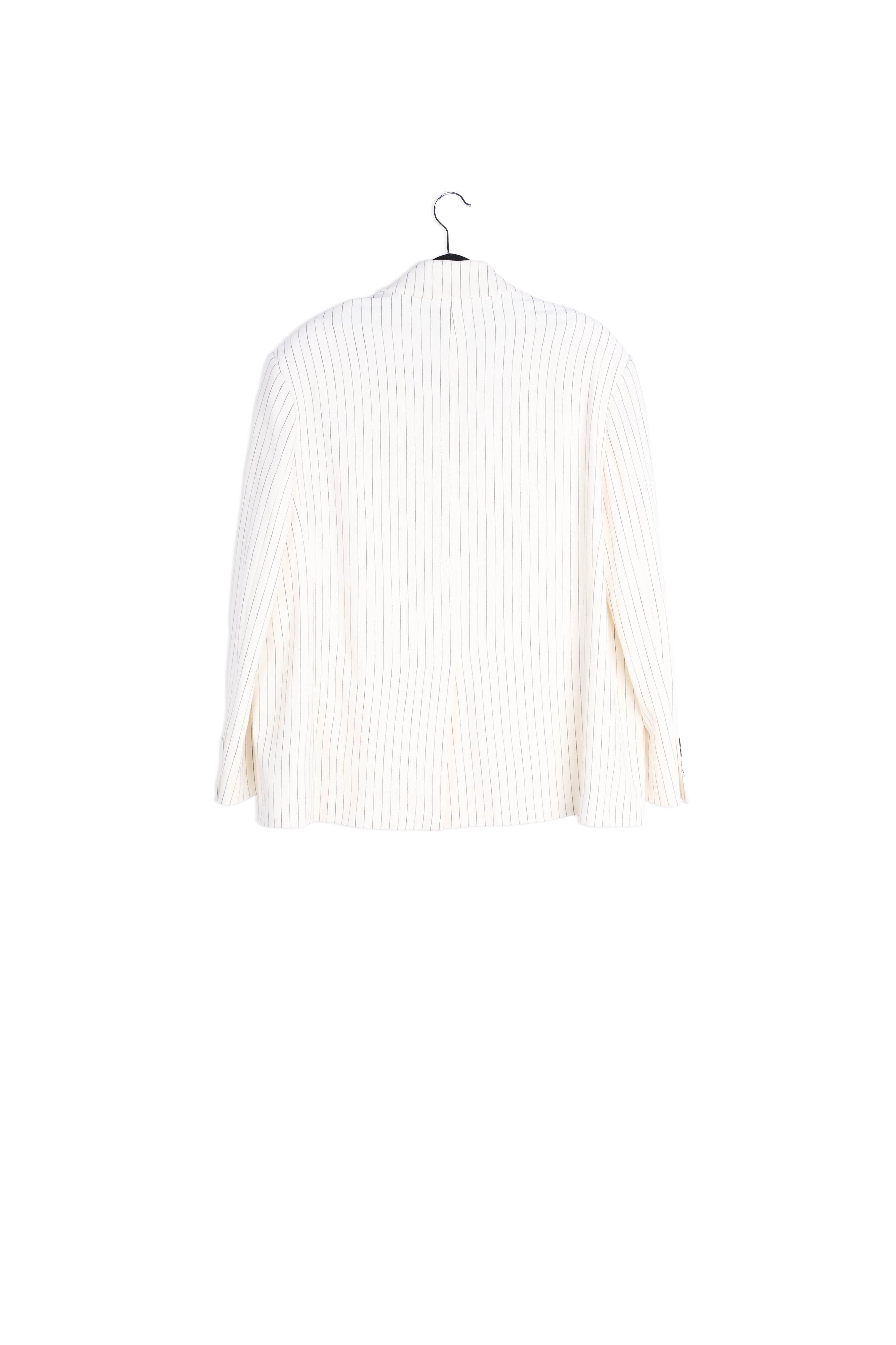 Veste oversize blanc cassé aux rayures fines RE—SSENTIEL | Essentiel second hand