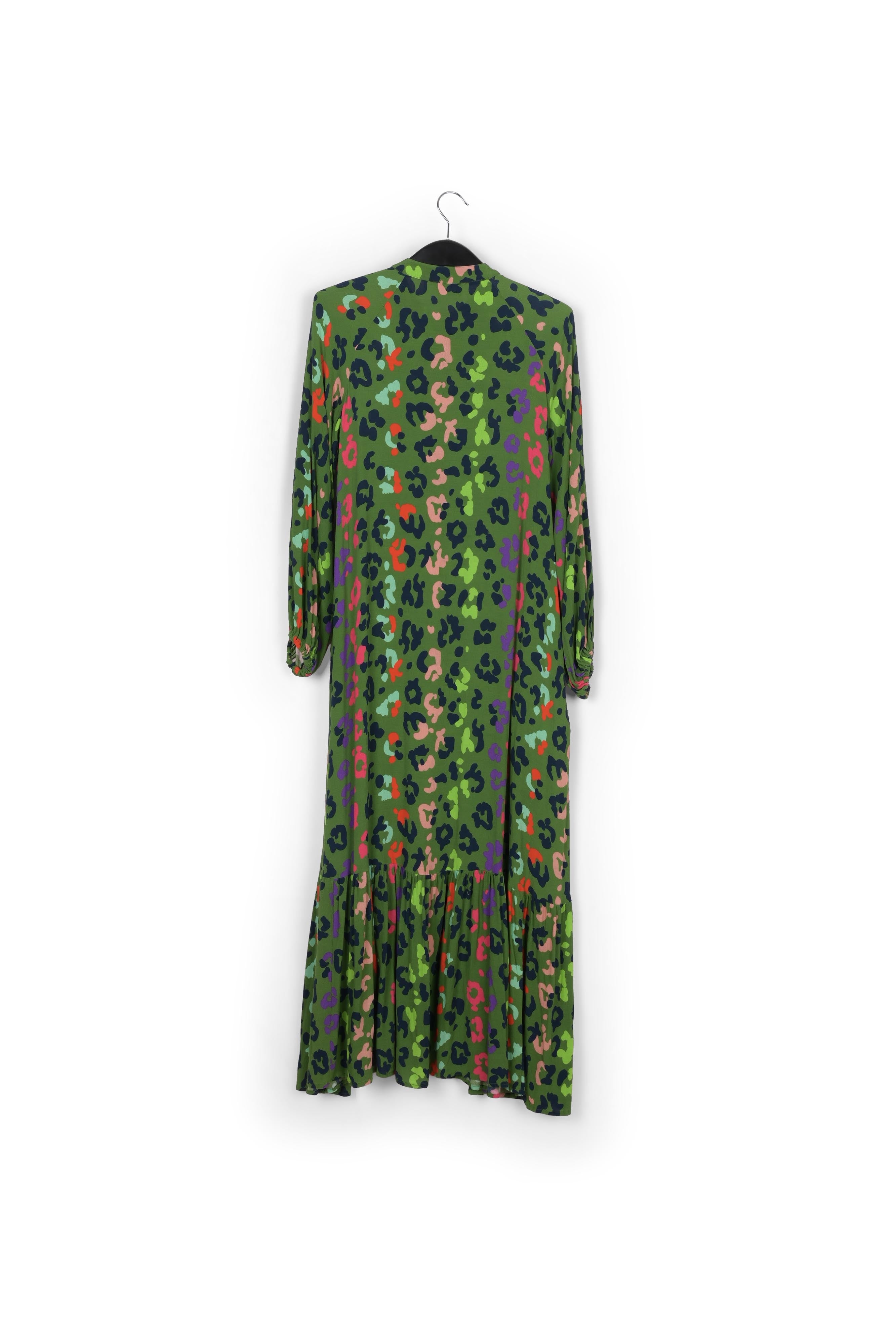 Green leopard print maxi dress RE—SSENTIEL | Essentiel second hand