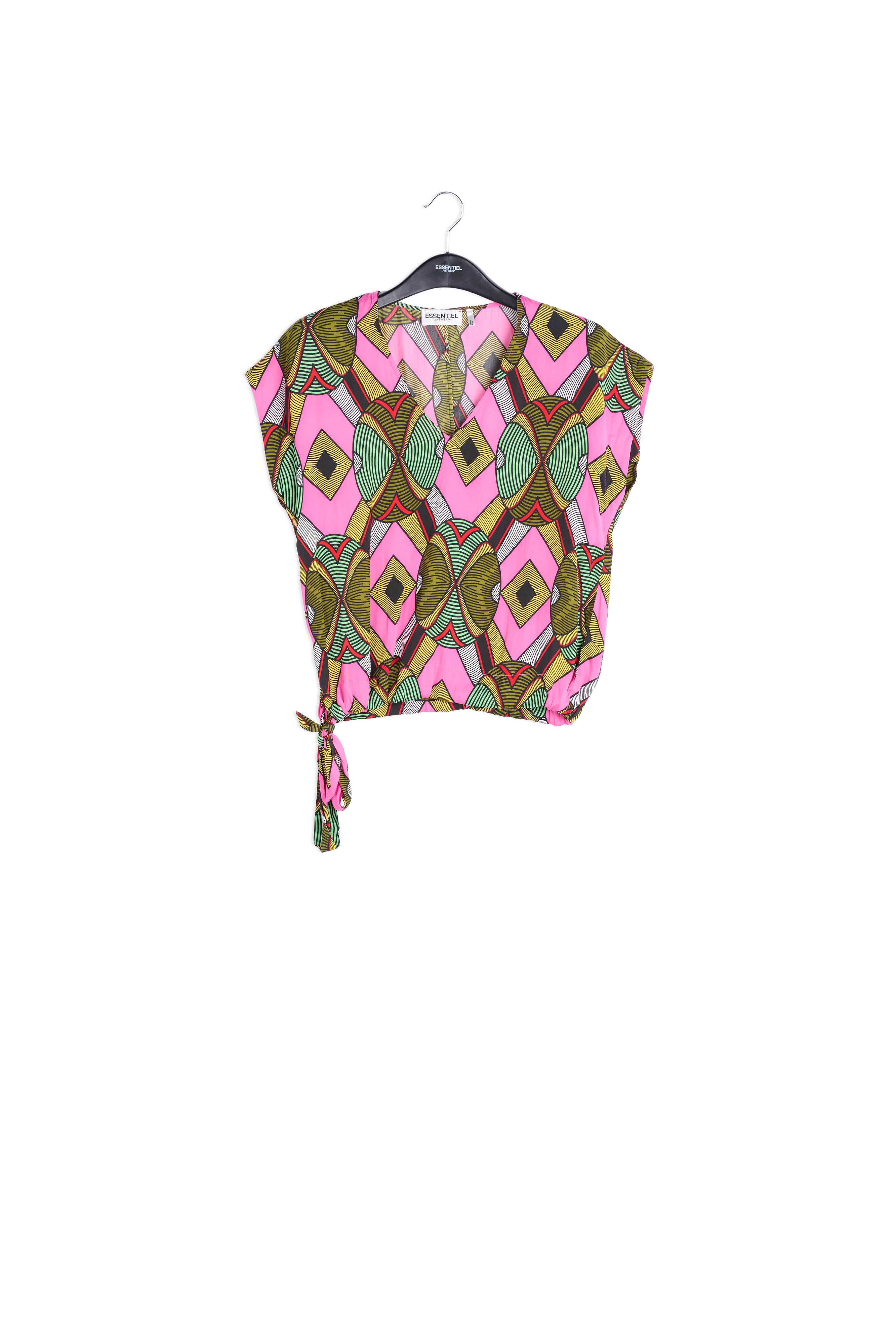 Multicolored graphic-print top RE—SSENTIEL | Essentiel second hand