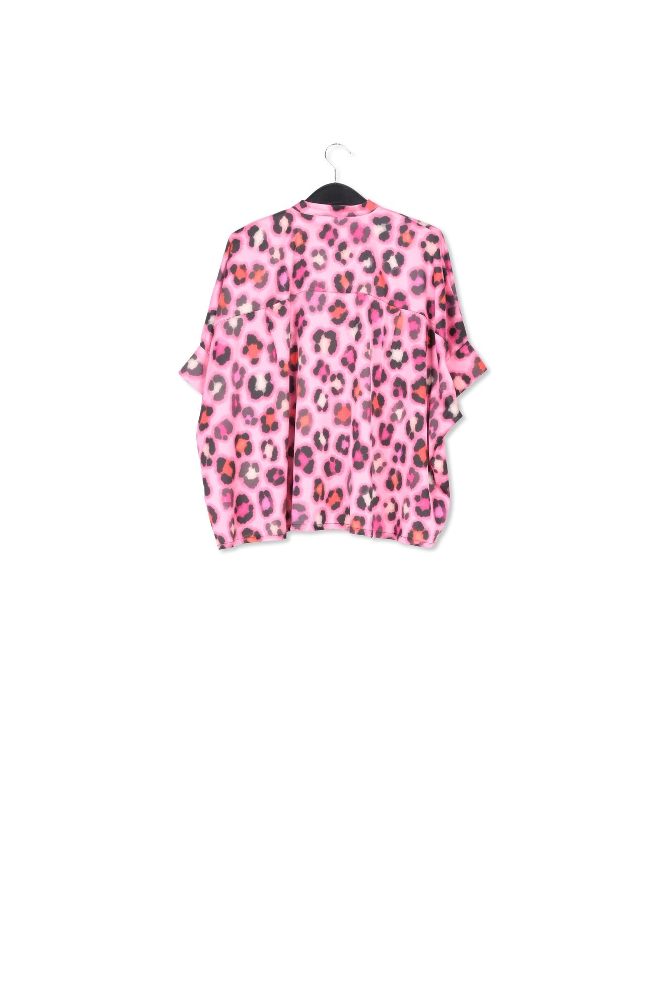 Chemise oversize rose à imprimé léopard multicolore RE—SSENTIEL | Essentiel second hand
