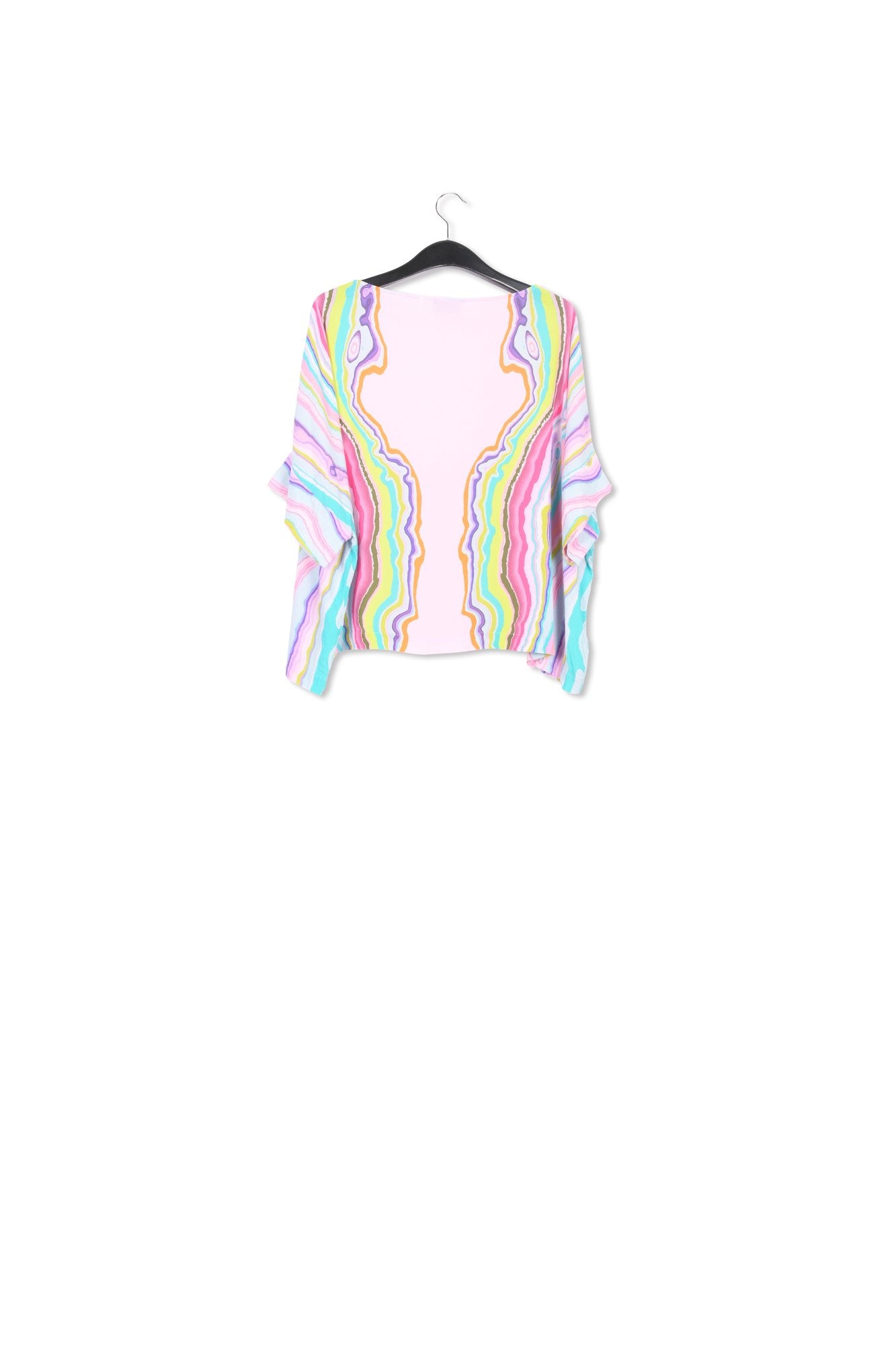 Top lilas oversize à  imprimé multicolore RE—SSENTIEL | Essentiel second hand