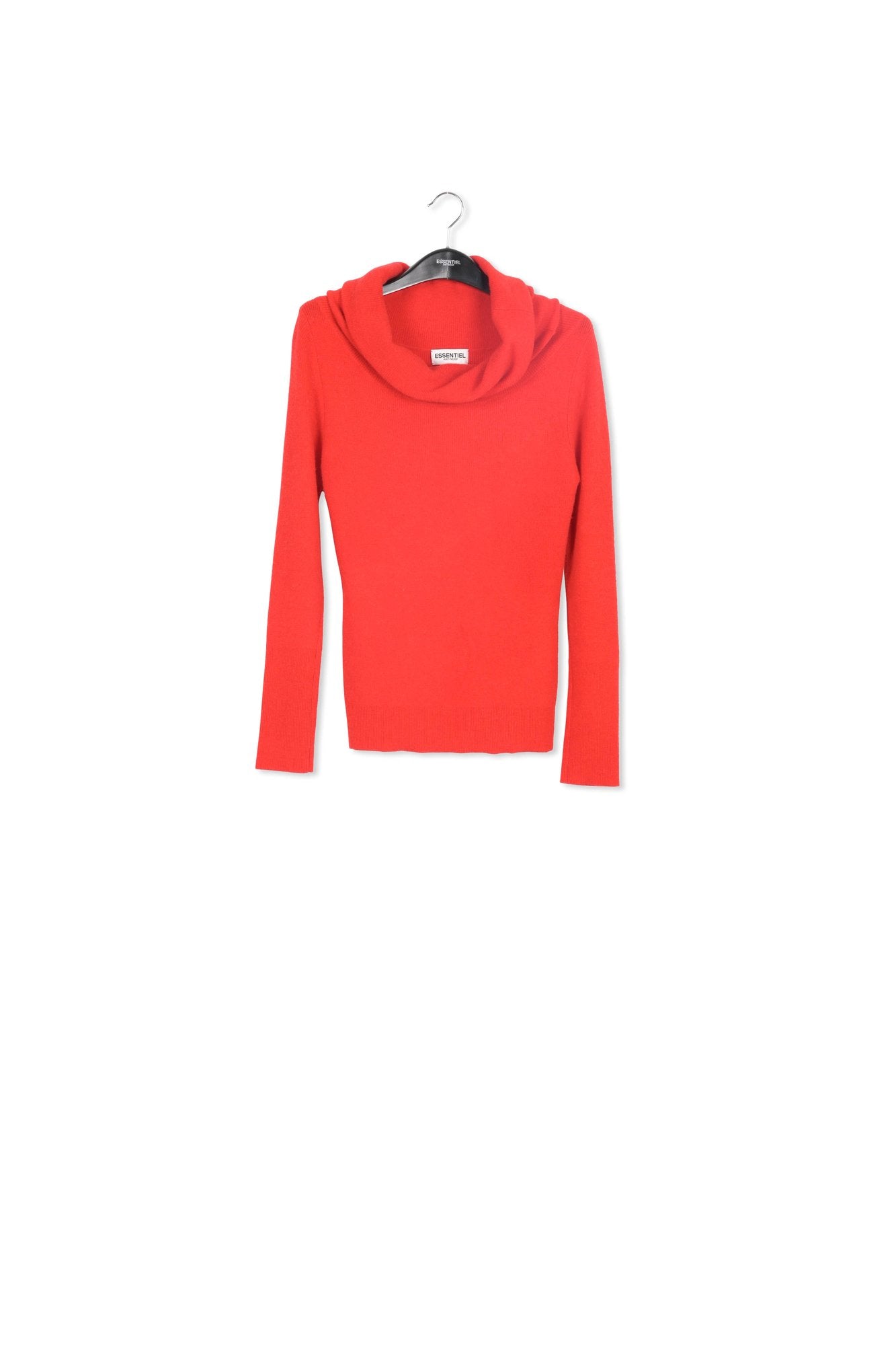 Red off-the-shoulder knit sweater RE—SSENTIEL | Essentiel second hand