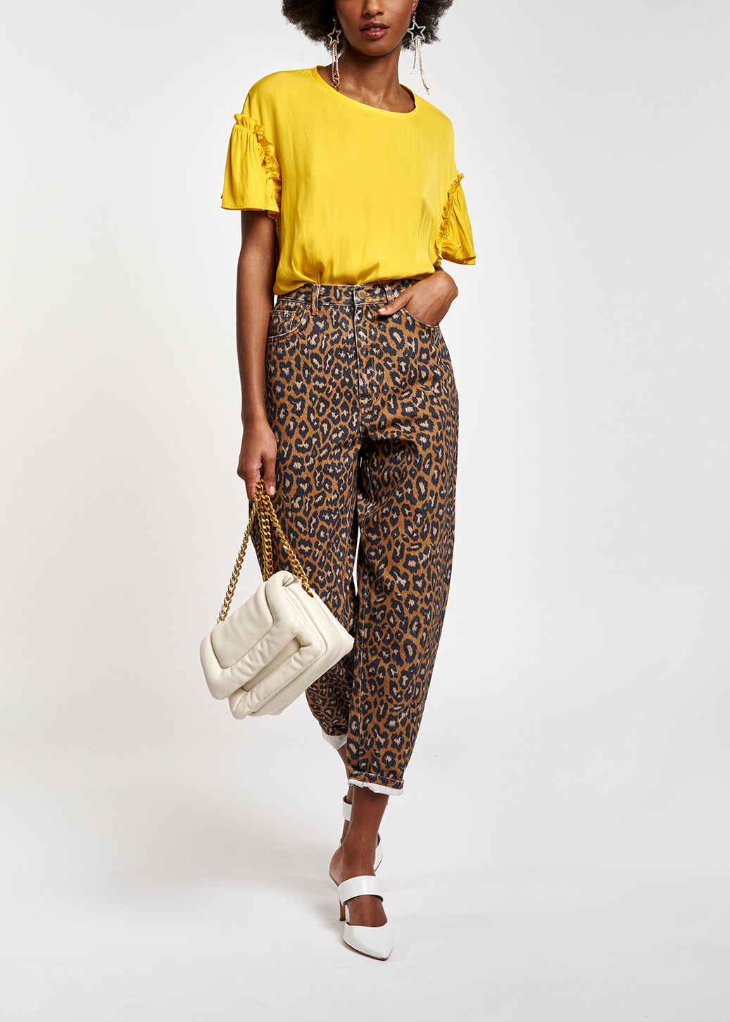 Print high waist denim RE—SSENTIEL | Essentiel second hand