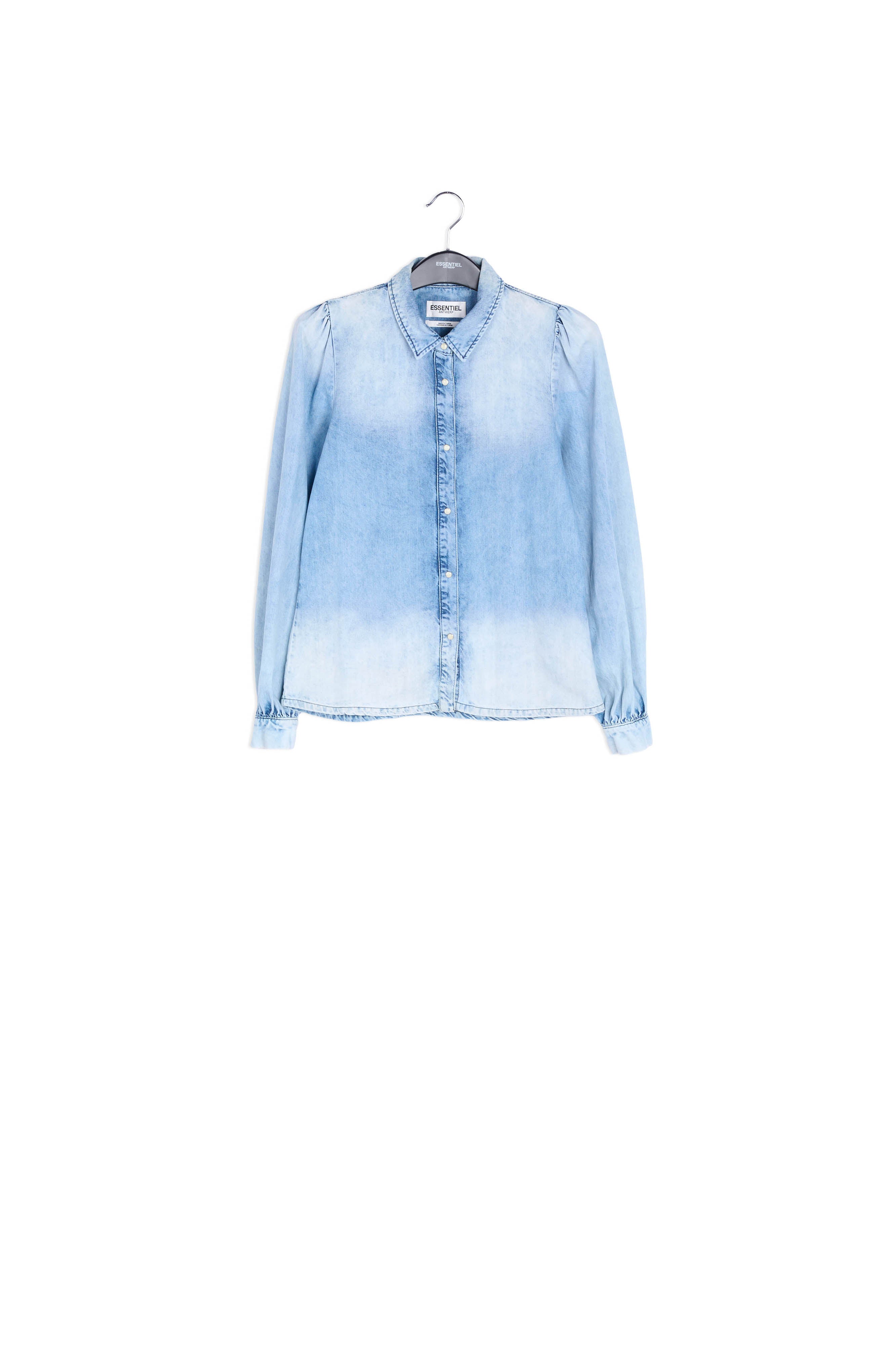 Chemise bleu jeans en coton RE—SSENTIEL | Essentiel second hand