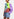 Pull en intarsia abstrait multicolore Faume - seconde main