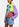 Pull en intarsia abstrait multicolore Faume - seconde main