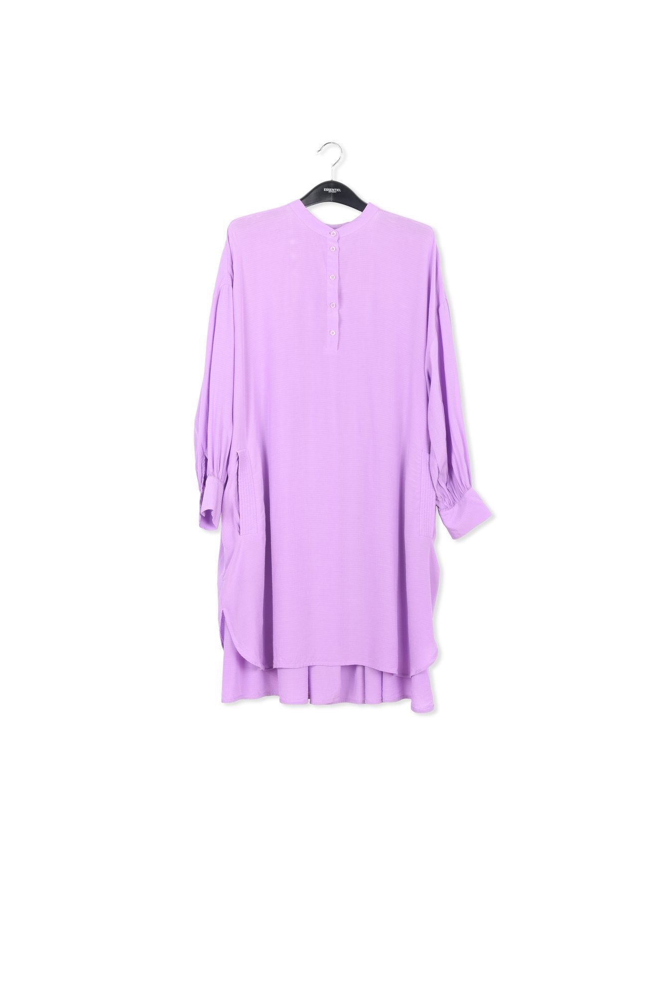 Robe chemise lilas au dos plissé RE—SSENTIEL | Essentiel second hand