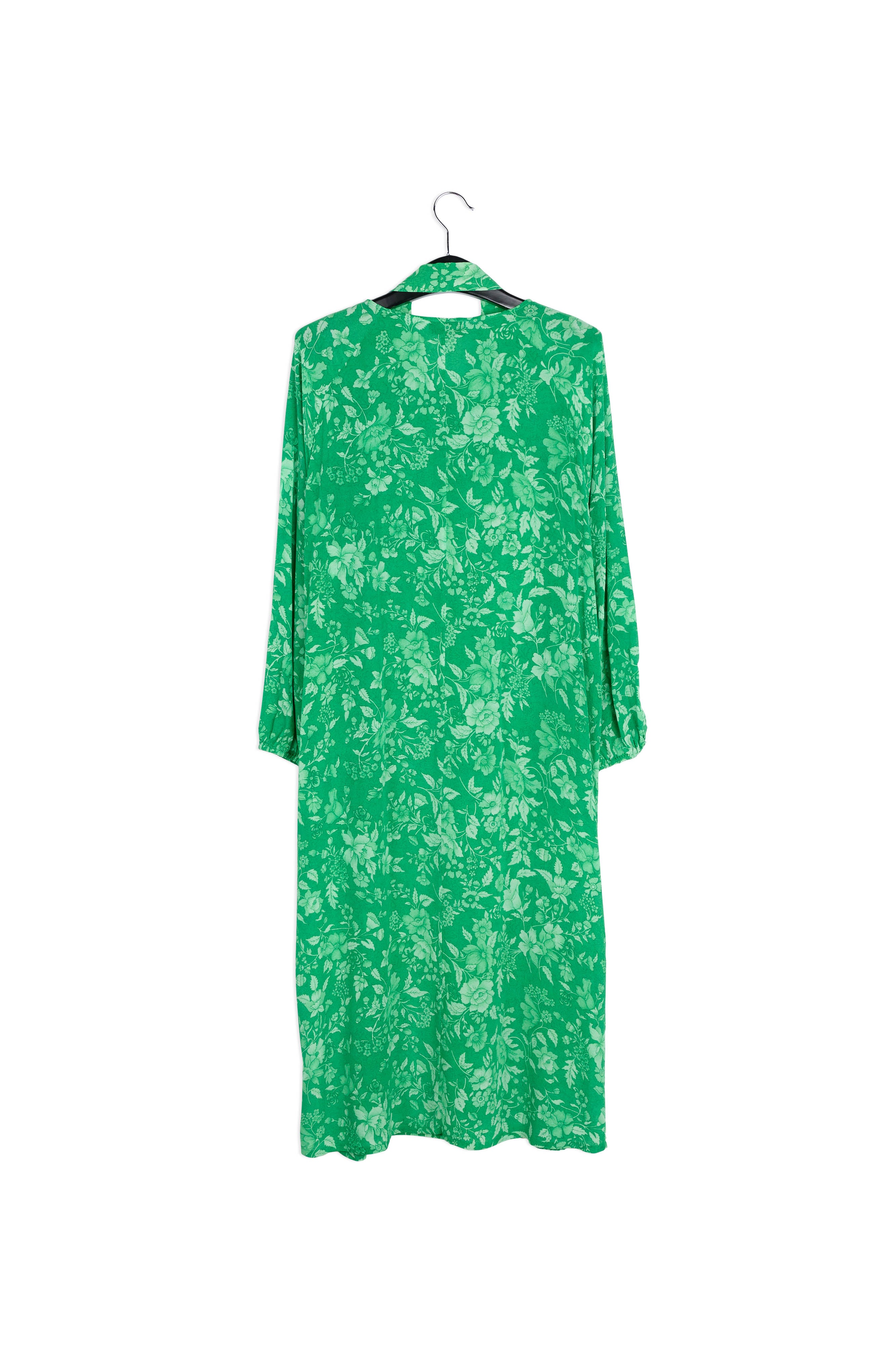 Printed green silk shirt dress RE—SSENTIEL | Essentiel second hand