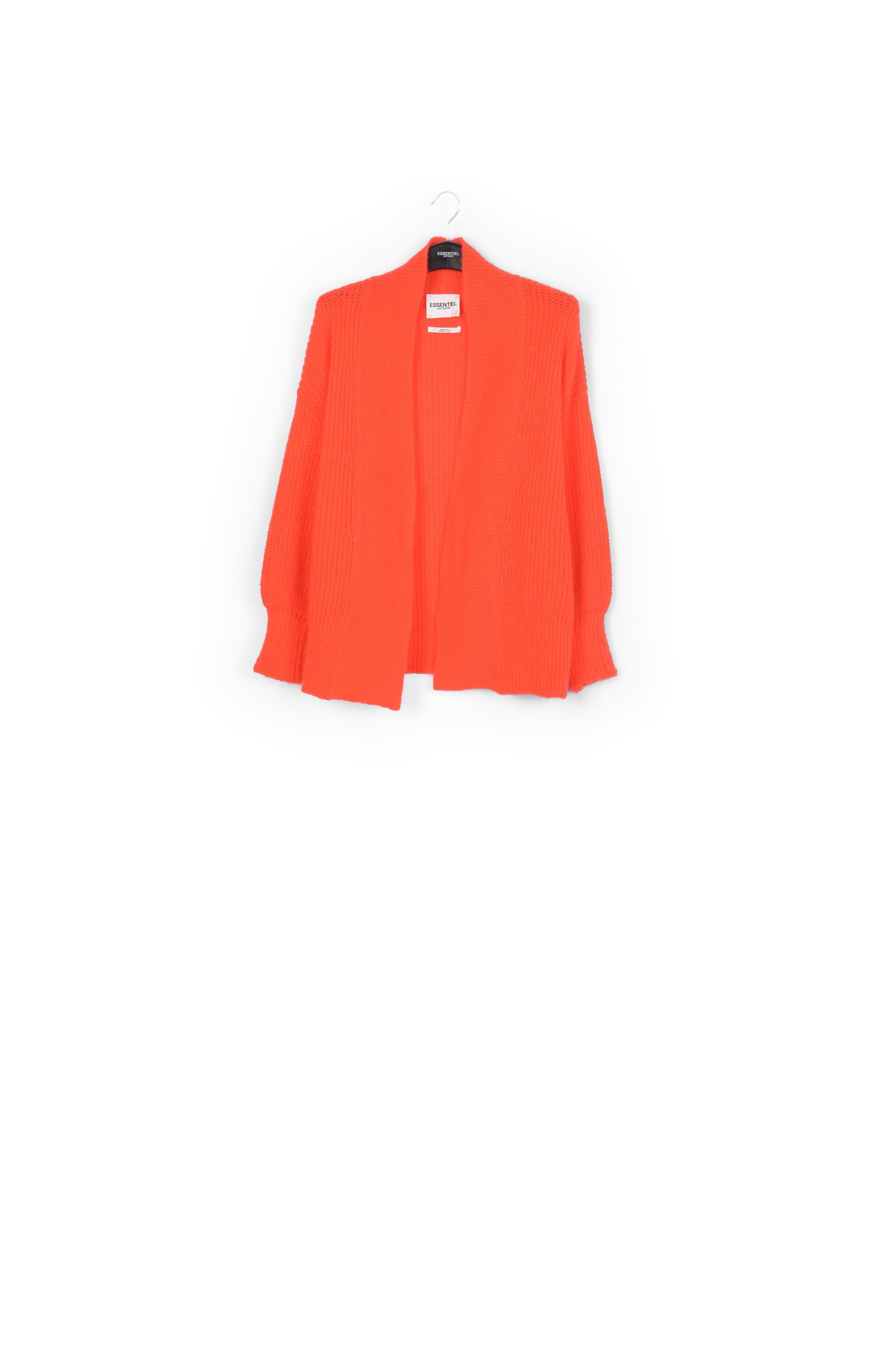 Cardigan orange à col replié RE—SSENTIEL | Essentiel second hand