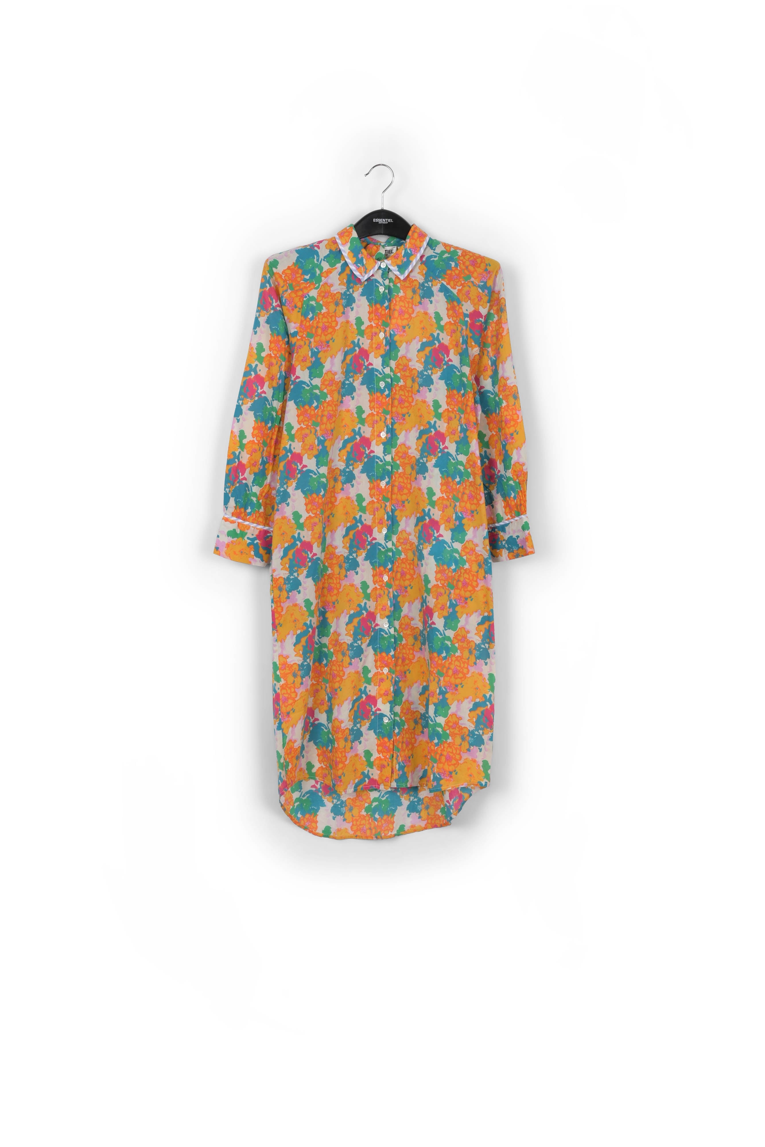Multicoloured floral-print shirt dress RE—SSENTIEL | Essentiel second hand
