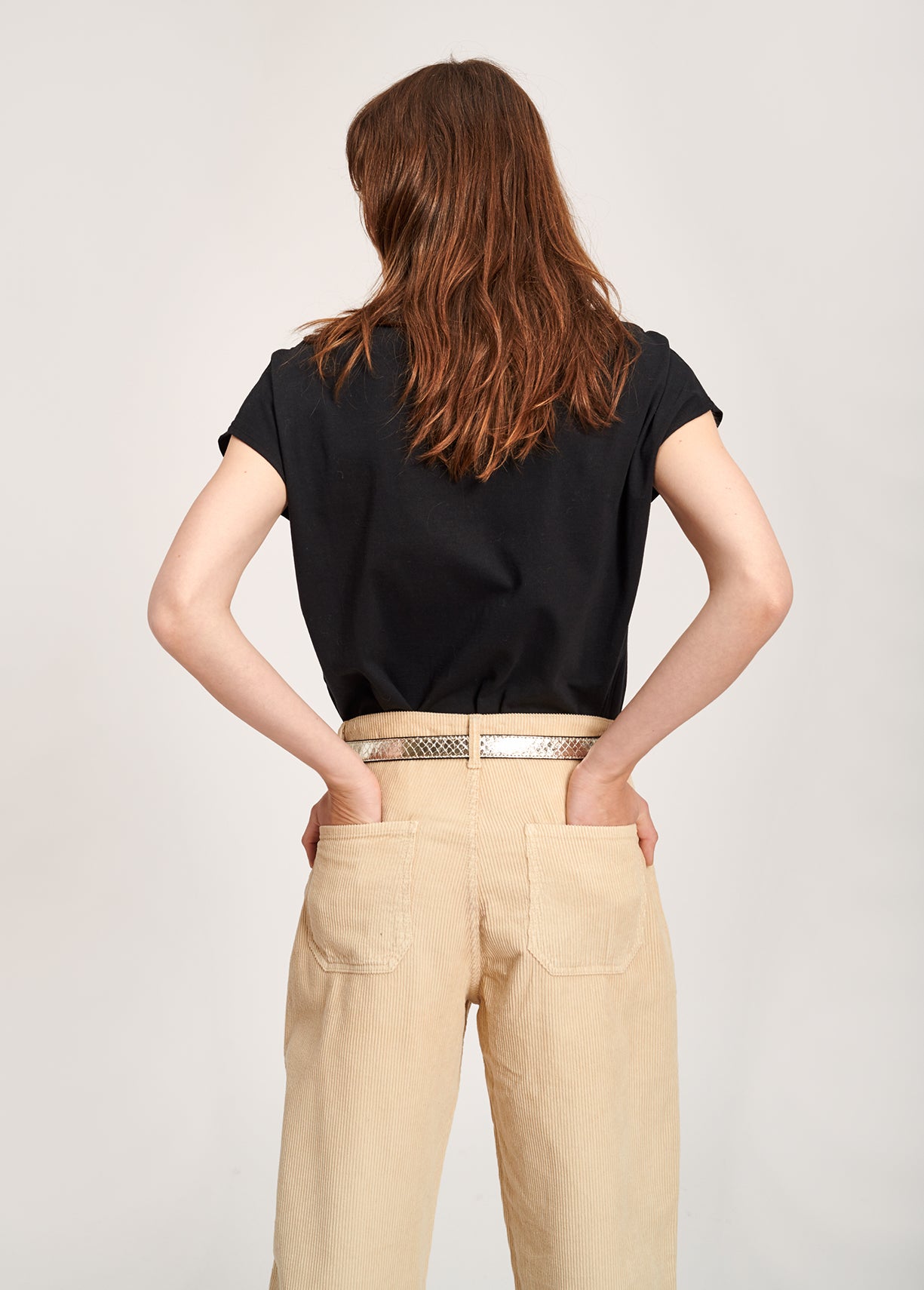 Black cotton T-shirt with 'Fury'-print RE—SSENTIEL | Essentiel second hand