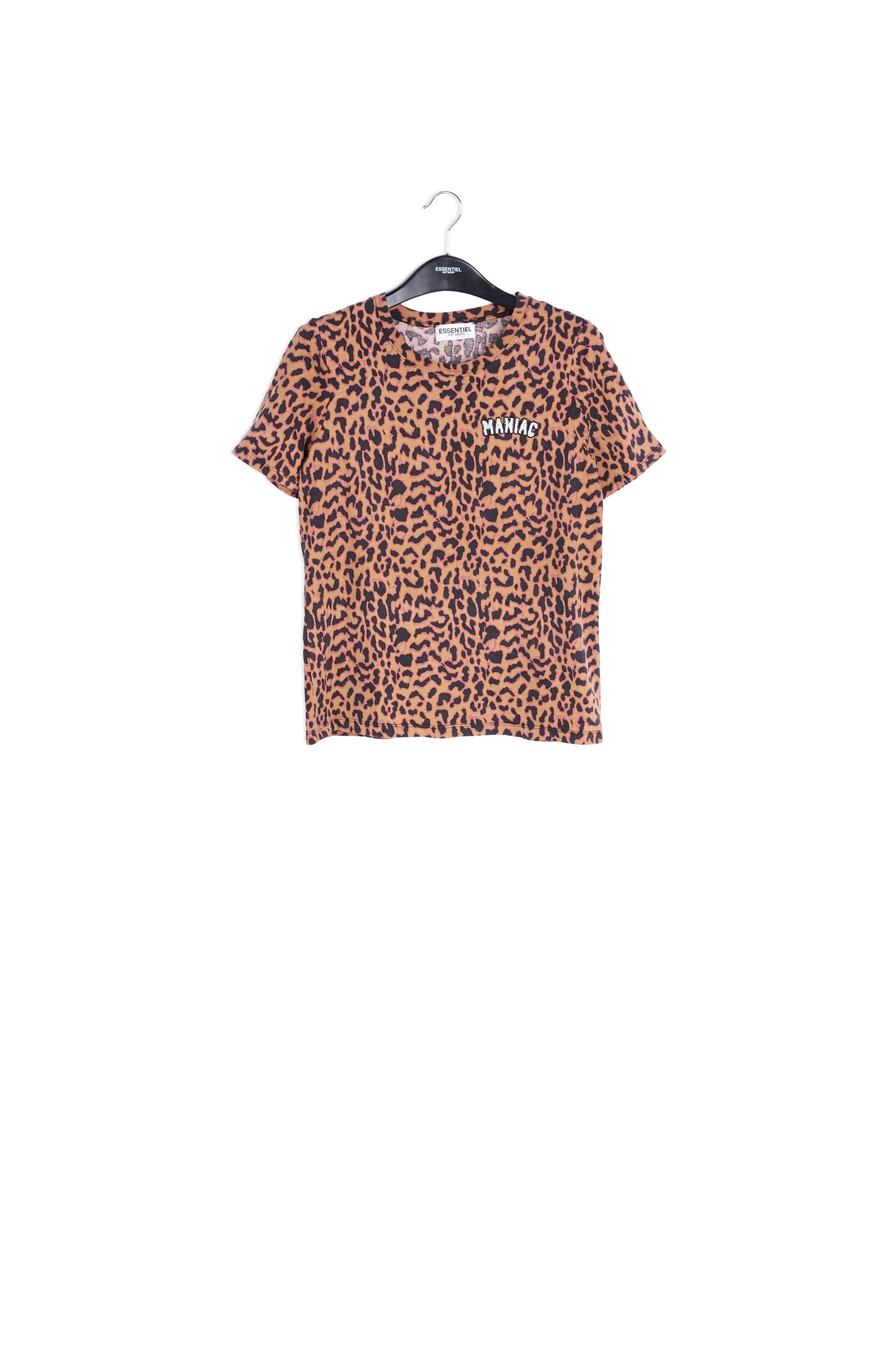 Embroidered leopard-print T-shirt RE—SSENTIEL | Essentiel second hand