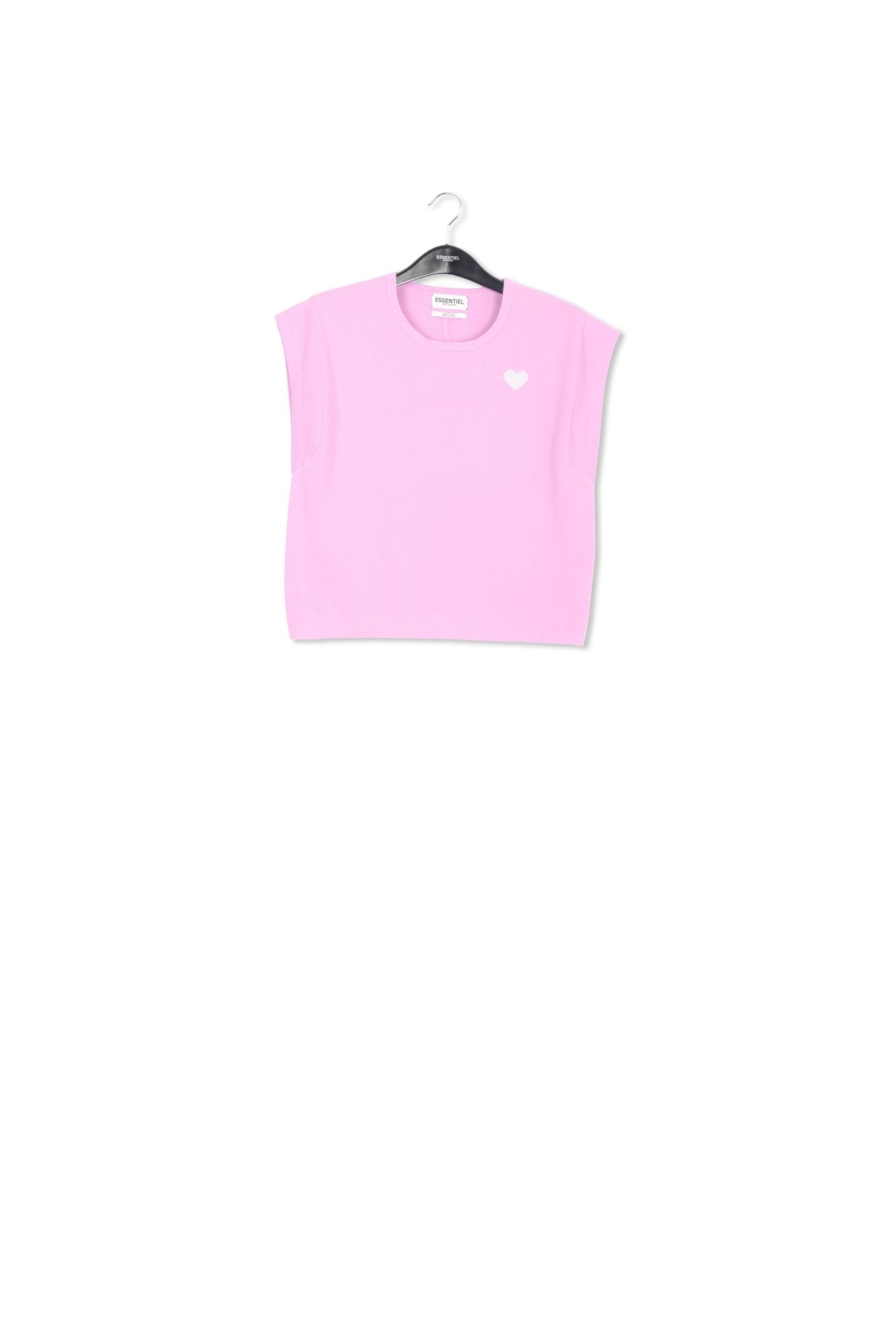 Lilac sleeveless knitted sweater with beaded embellishment RE—SSENTIEL | Essentiel second hand