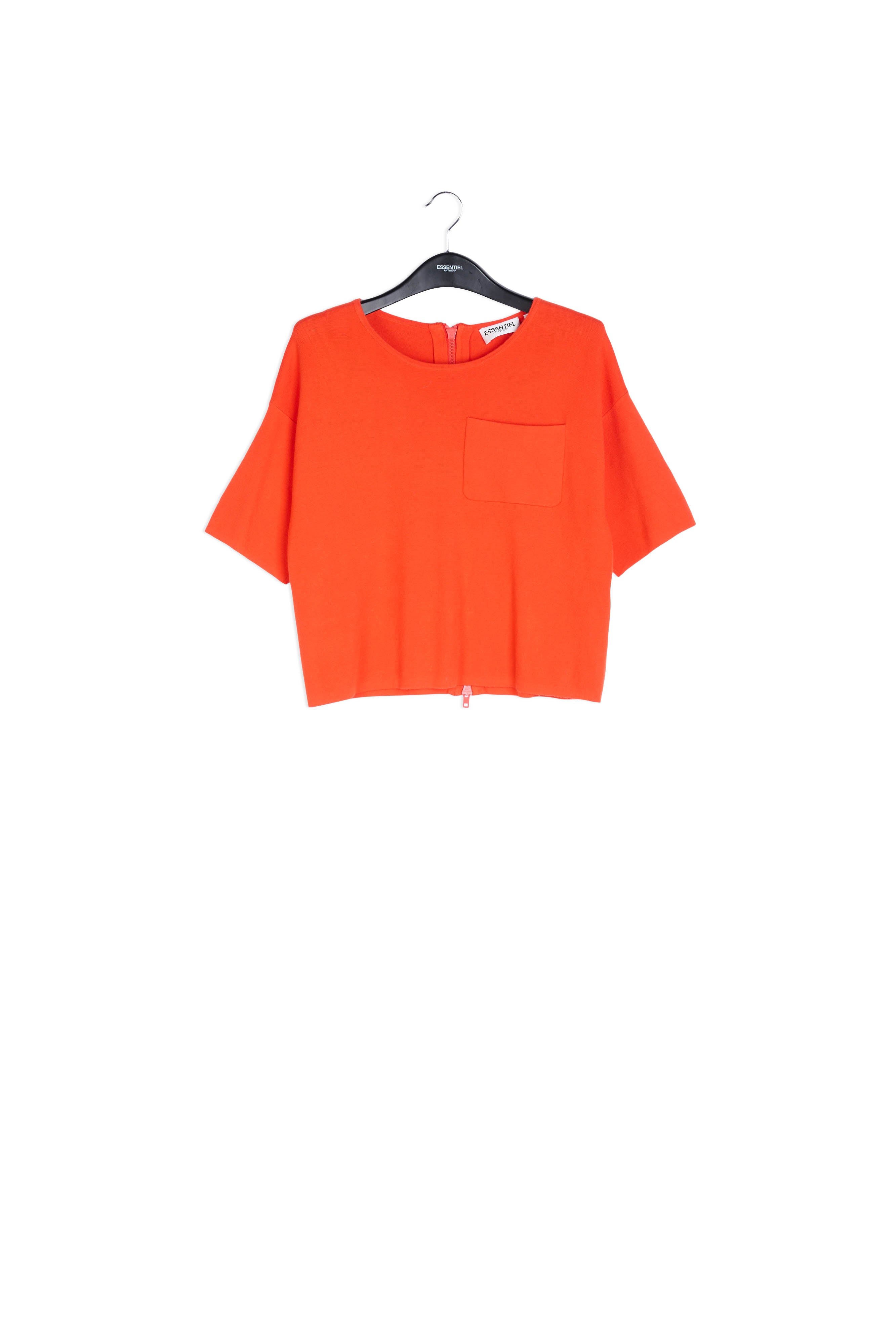 Orange short-sleeved sweater RE—SSENTIEL | Essentiel second hand