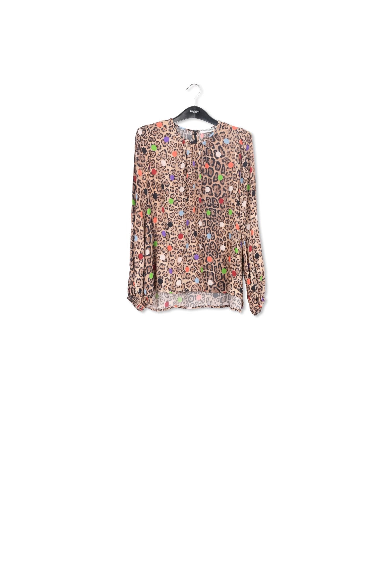 Leopard print and dots loose-fit top RE—SSENTIEL | Essentiel second hand