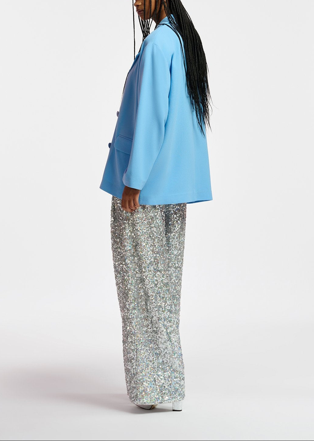 Blazer croisé bleu RE—SSENTIEL | Essentiel second hand