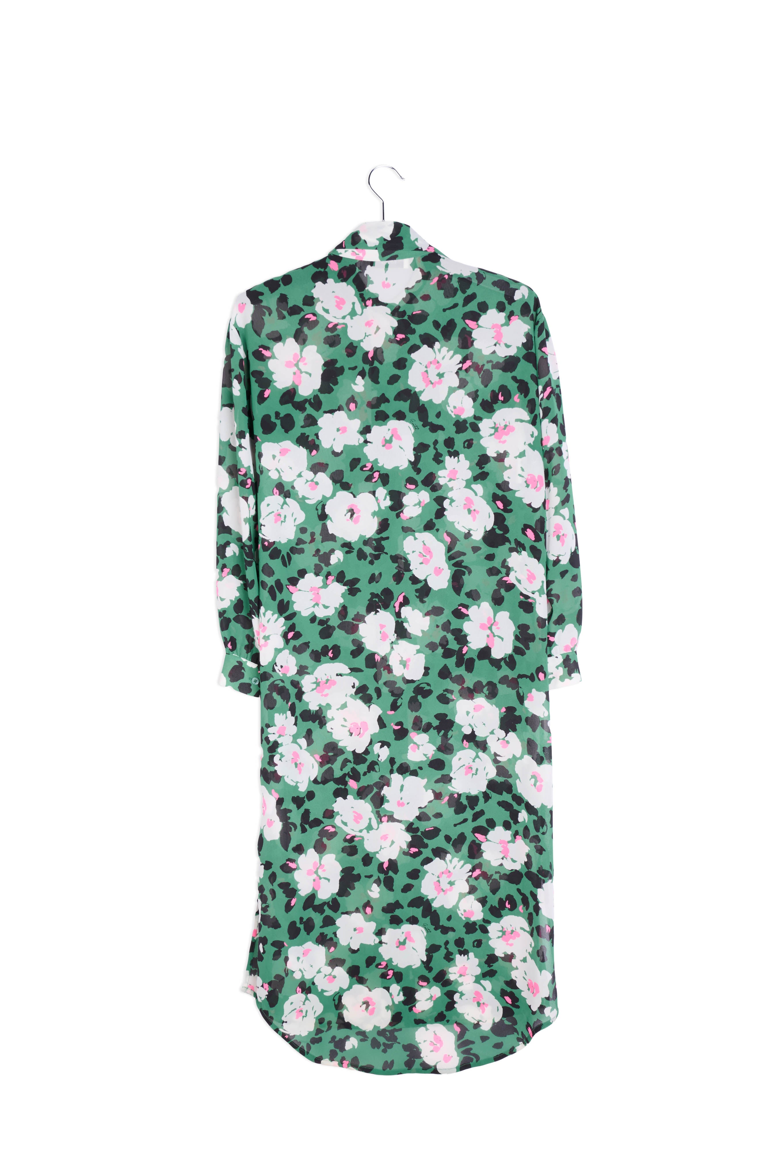 Green floral-print shirt dress RE—SSENTIEL | Essentiel second hand