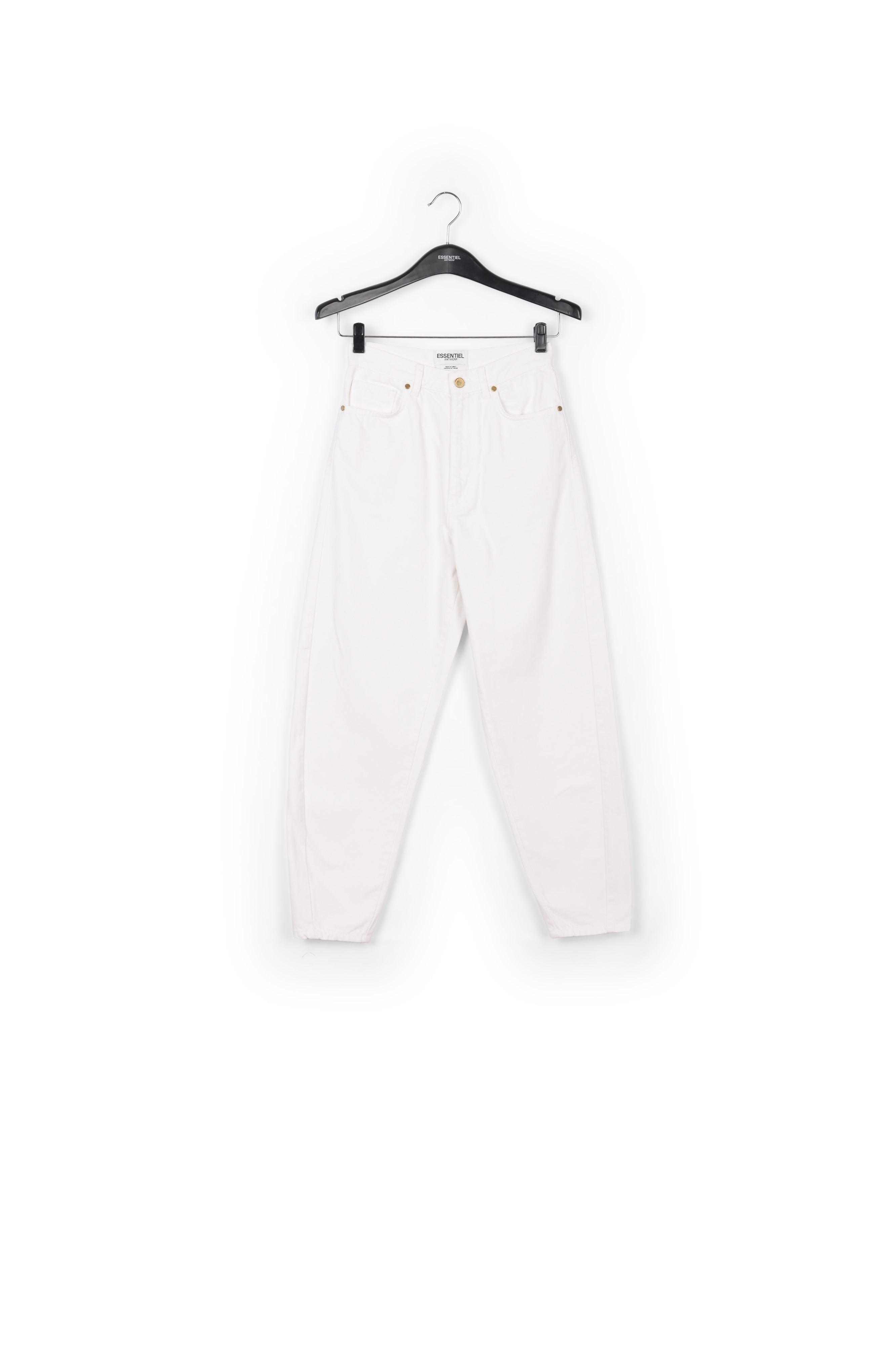Off-white high-waisted loose-fit jeans RE—SSENTIEL | Essentiel second hand