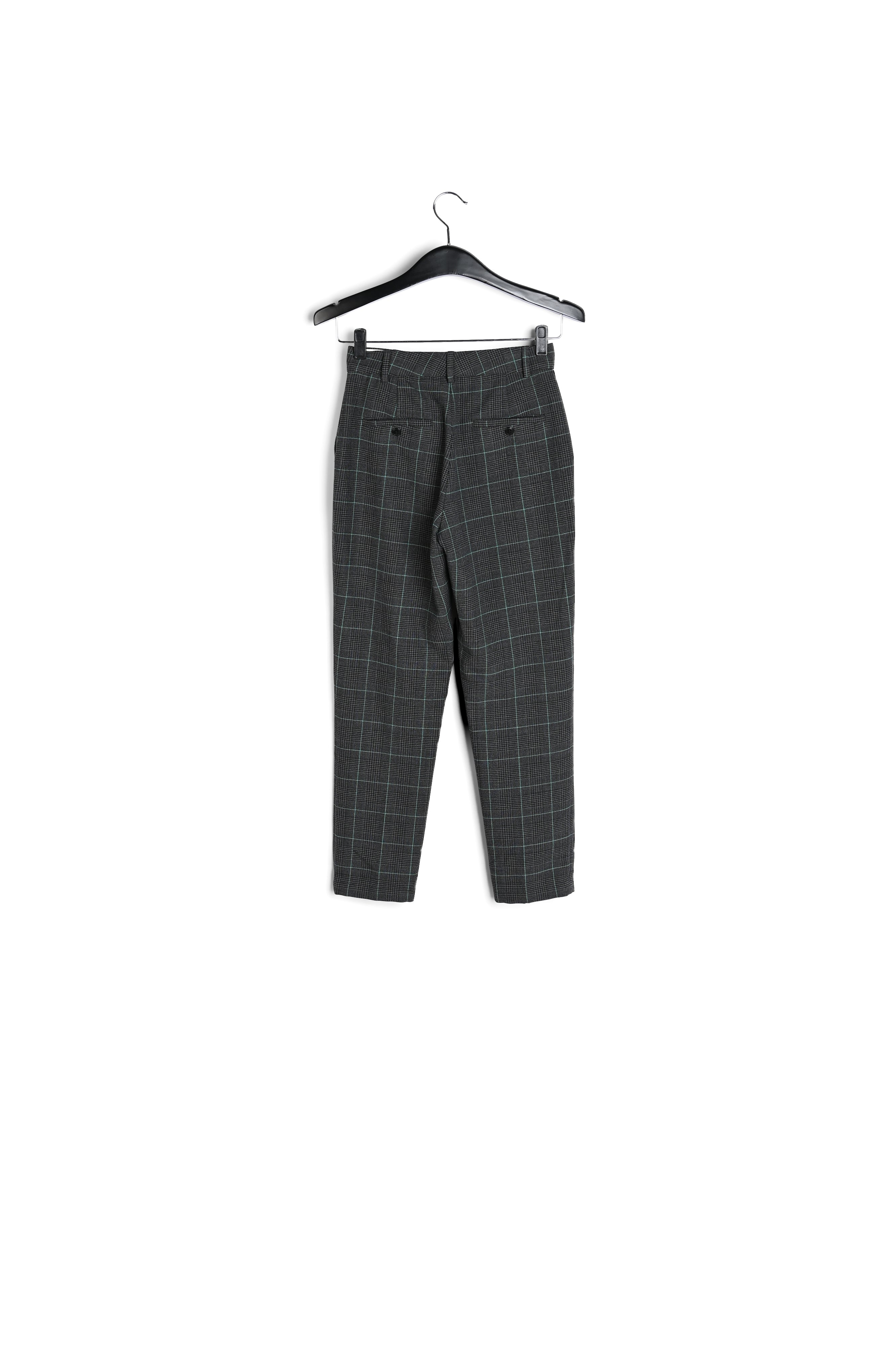 Pantalon classique à carreaux noirs et blancs RE—SSENTIEL | Essentiel second hand