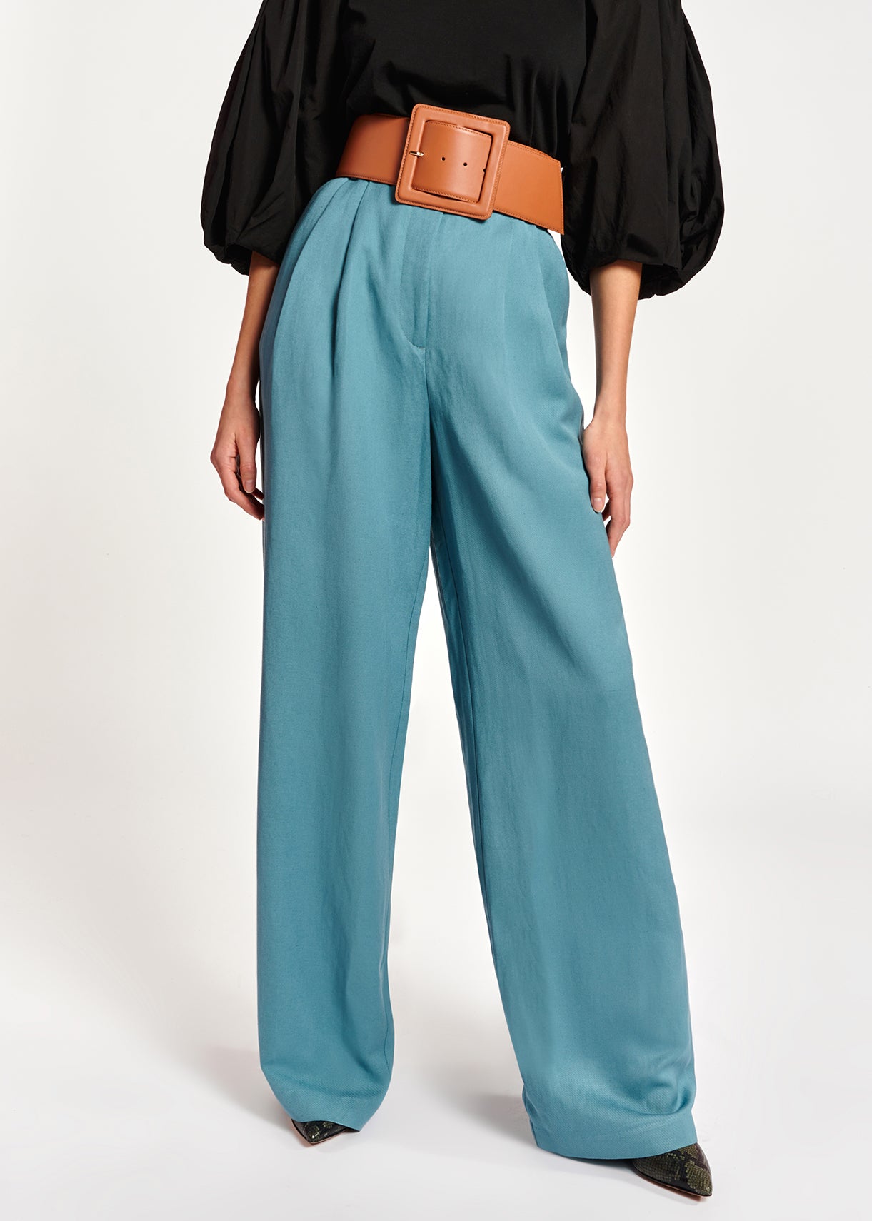 Blue wide-leg pants RE—SSENTIEL | Essentiel second hand