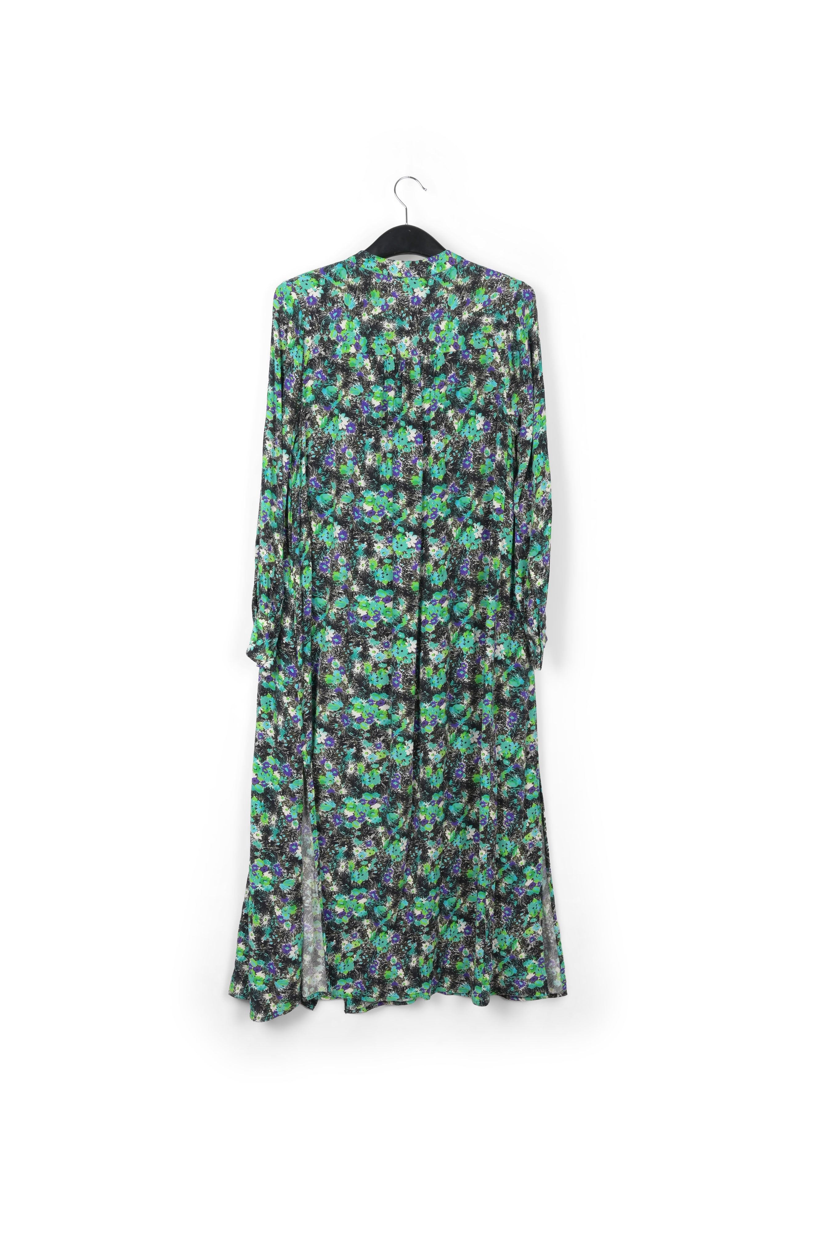 Green floral print a-line shirt dress RE—SSENTIEL | Essentiel second hand