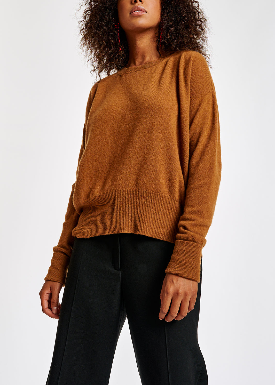 Camel merino wool blend sweater RE—SSENTIEL | Essentiel second hand