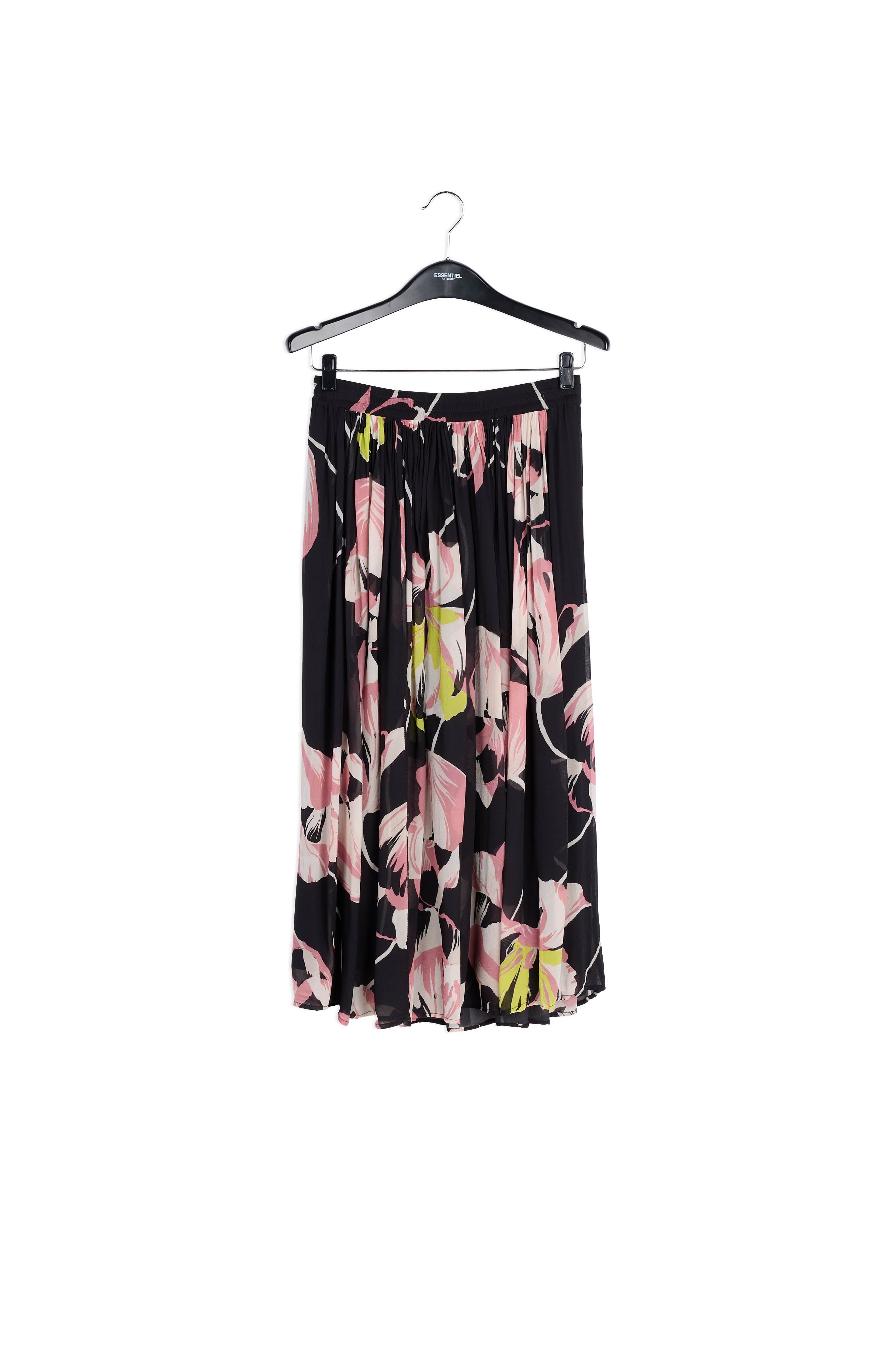 Black and off-white dotted maxi skirt RE—SSENTIEL | Essentiel second hand