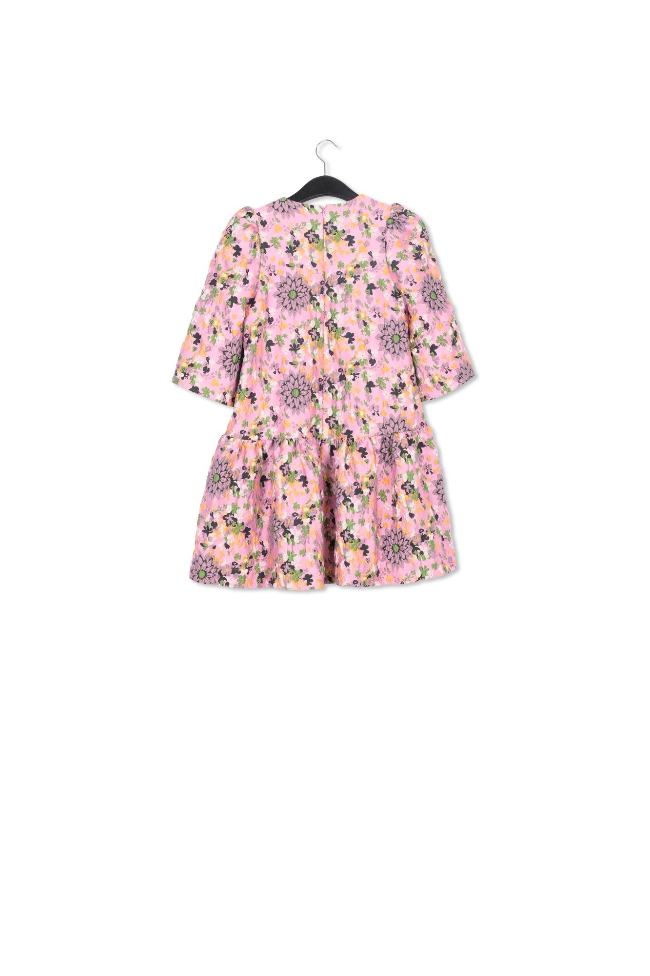 Pink floral jacquard mini dress RE—SSENTIEL | Essentiel second hand