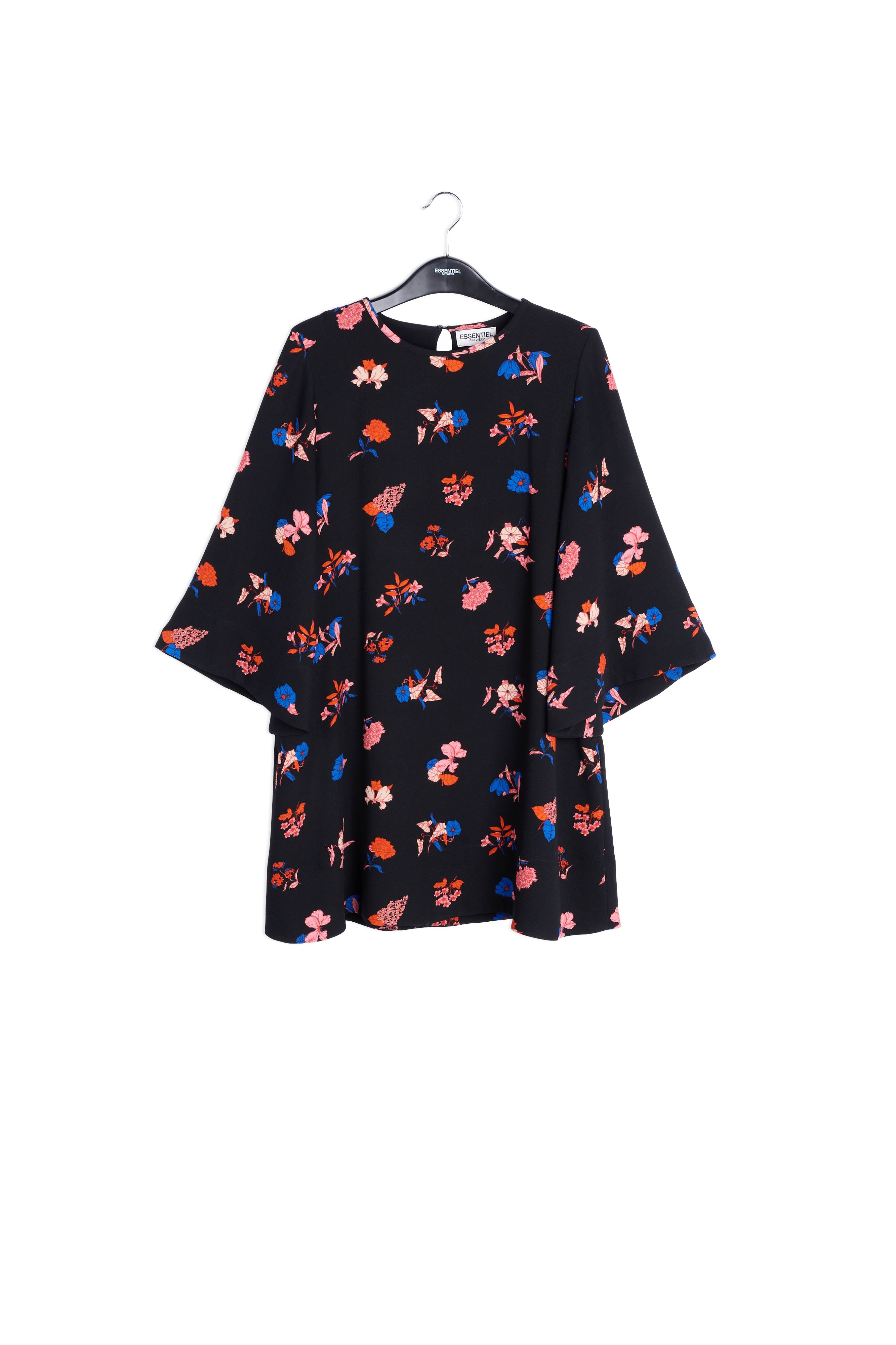 Ecru mini-jurk met uitlopende mouwen RE—SSENTIEL | Essentiel second hand