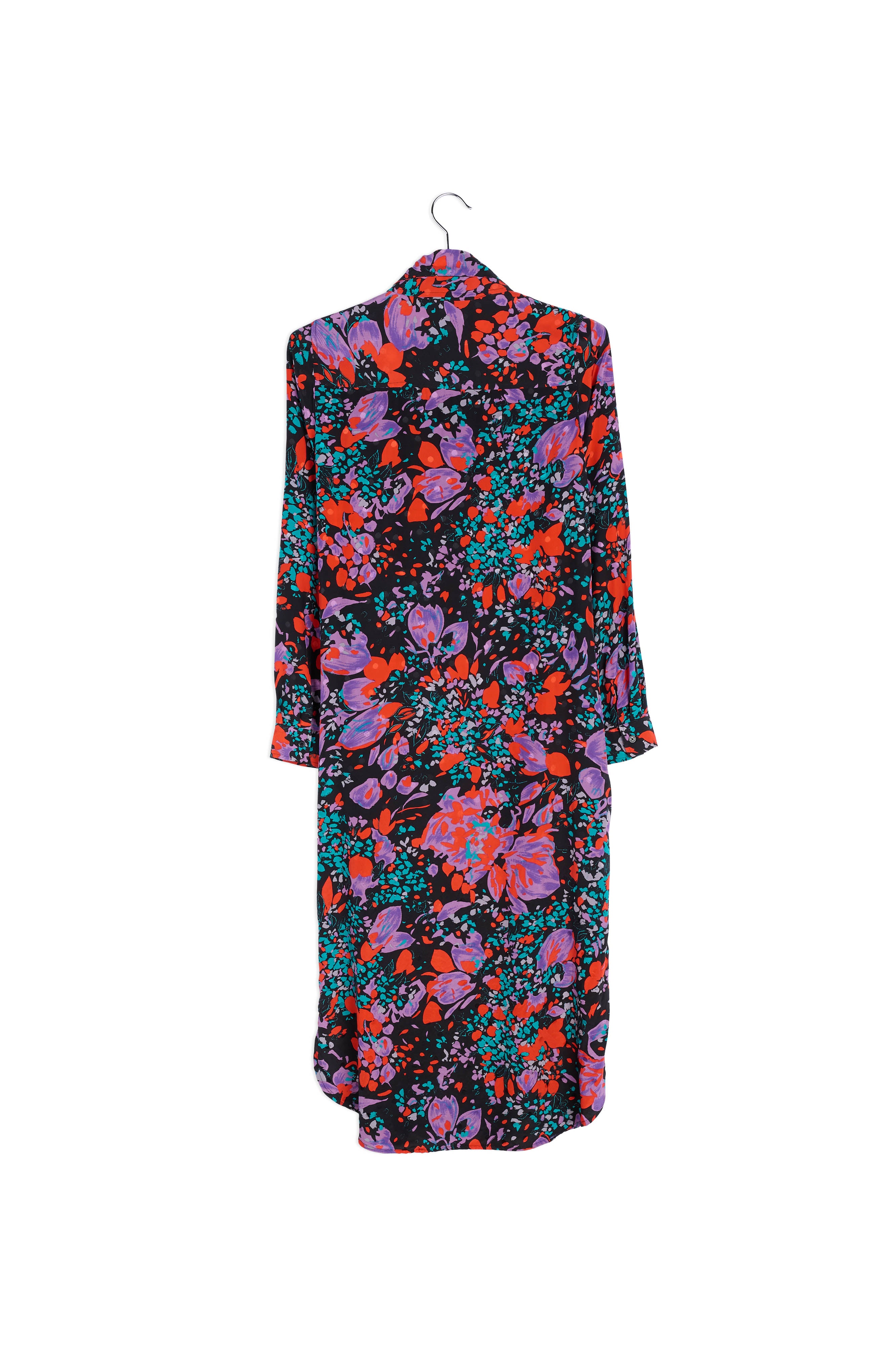 Zwarte zijden jacquard hemdjurk RE—SSENTIEL | Essentiel second hand