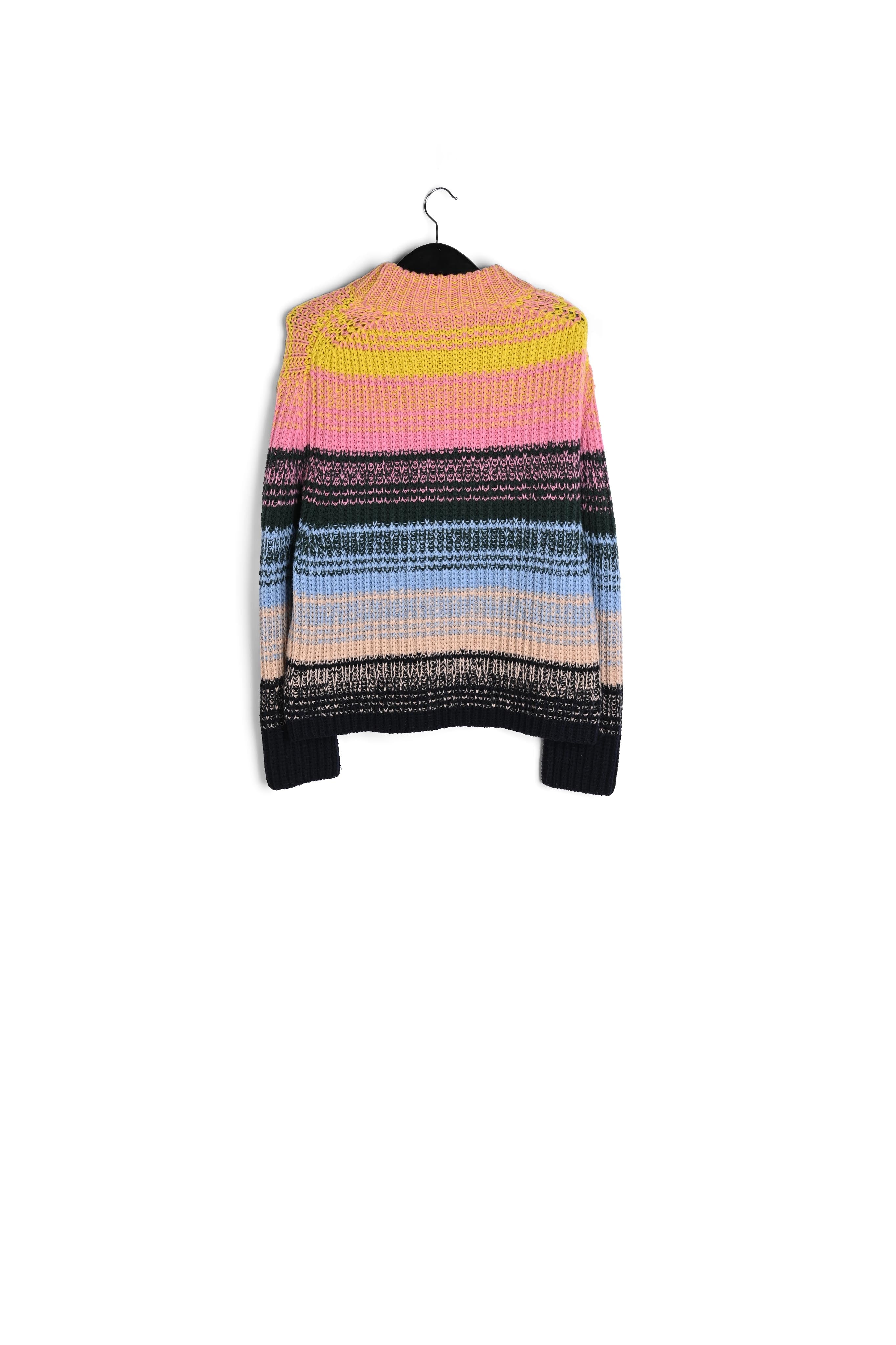 Multicolored ribbed wool-blend sweater RE—SSENTIEL | Essentiel second hand